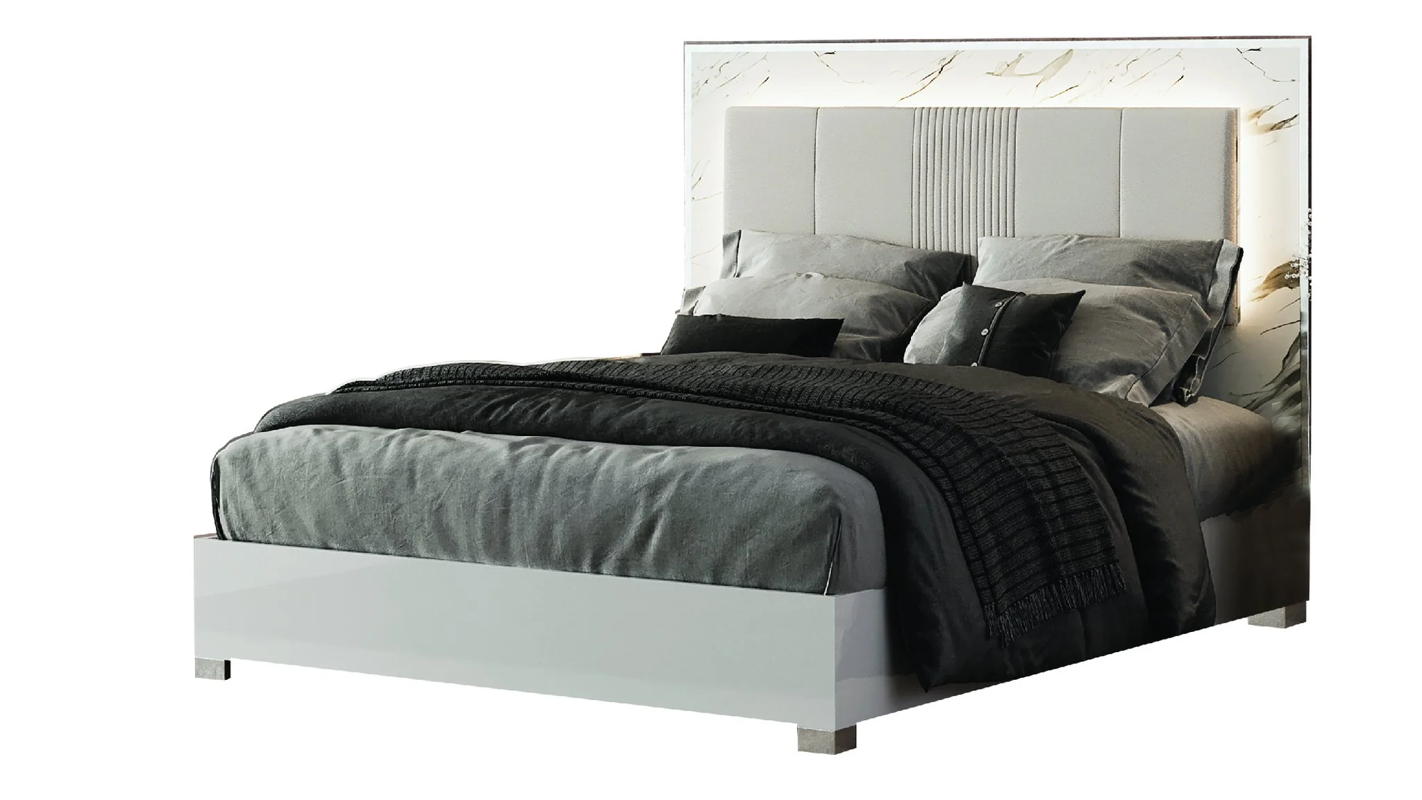 Mist King 4PC Bedroom Set White - Image 2