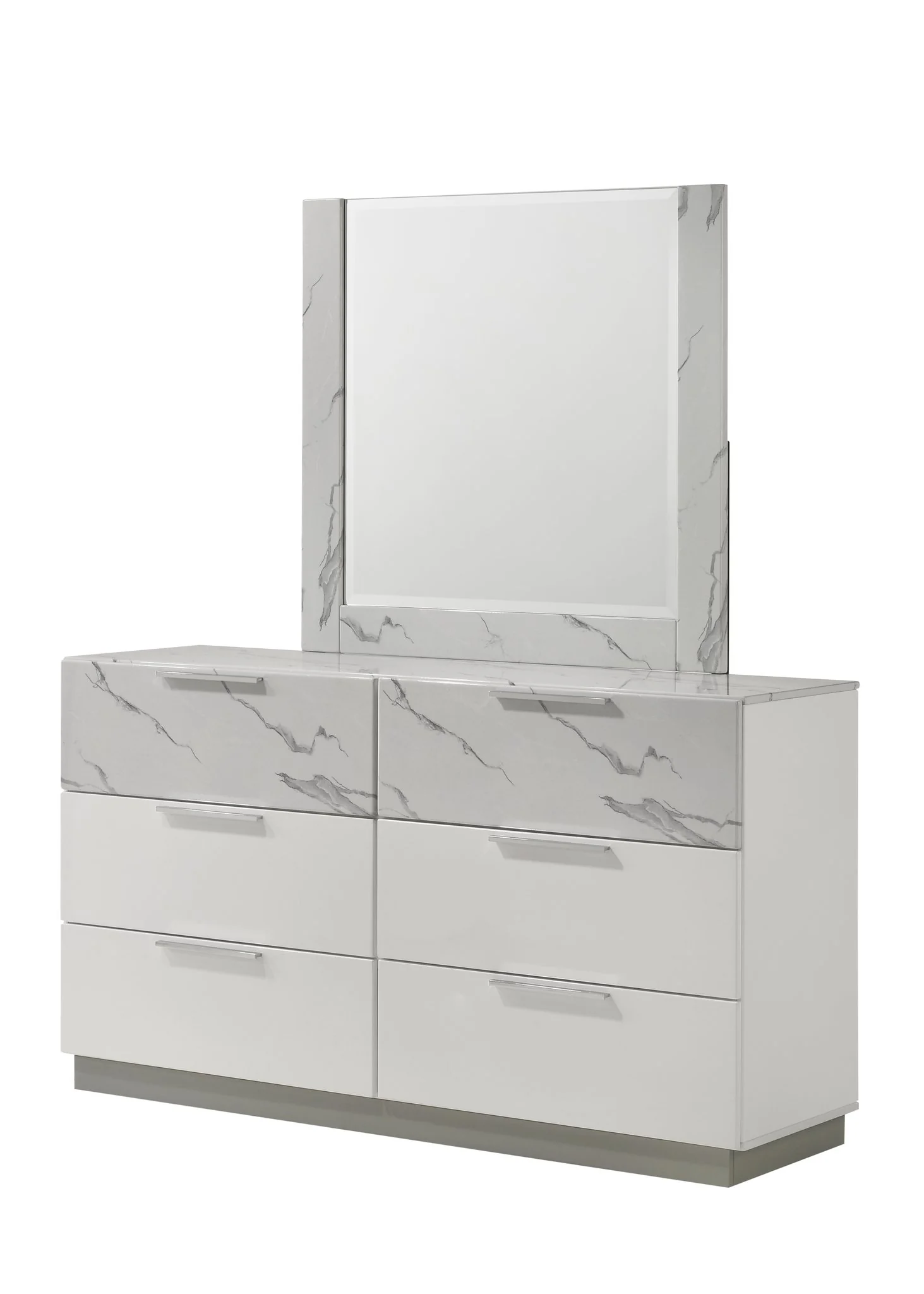 Mist Queen 4PC Bedroom Set White - Image 12