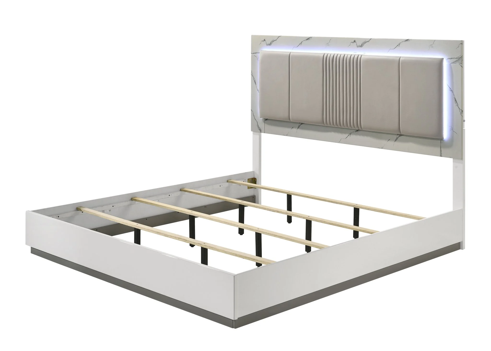 Mist Queen 4PC Bedroom Set White - Image 4