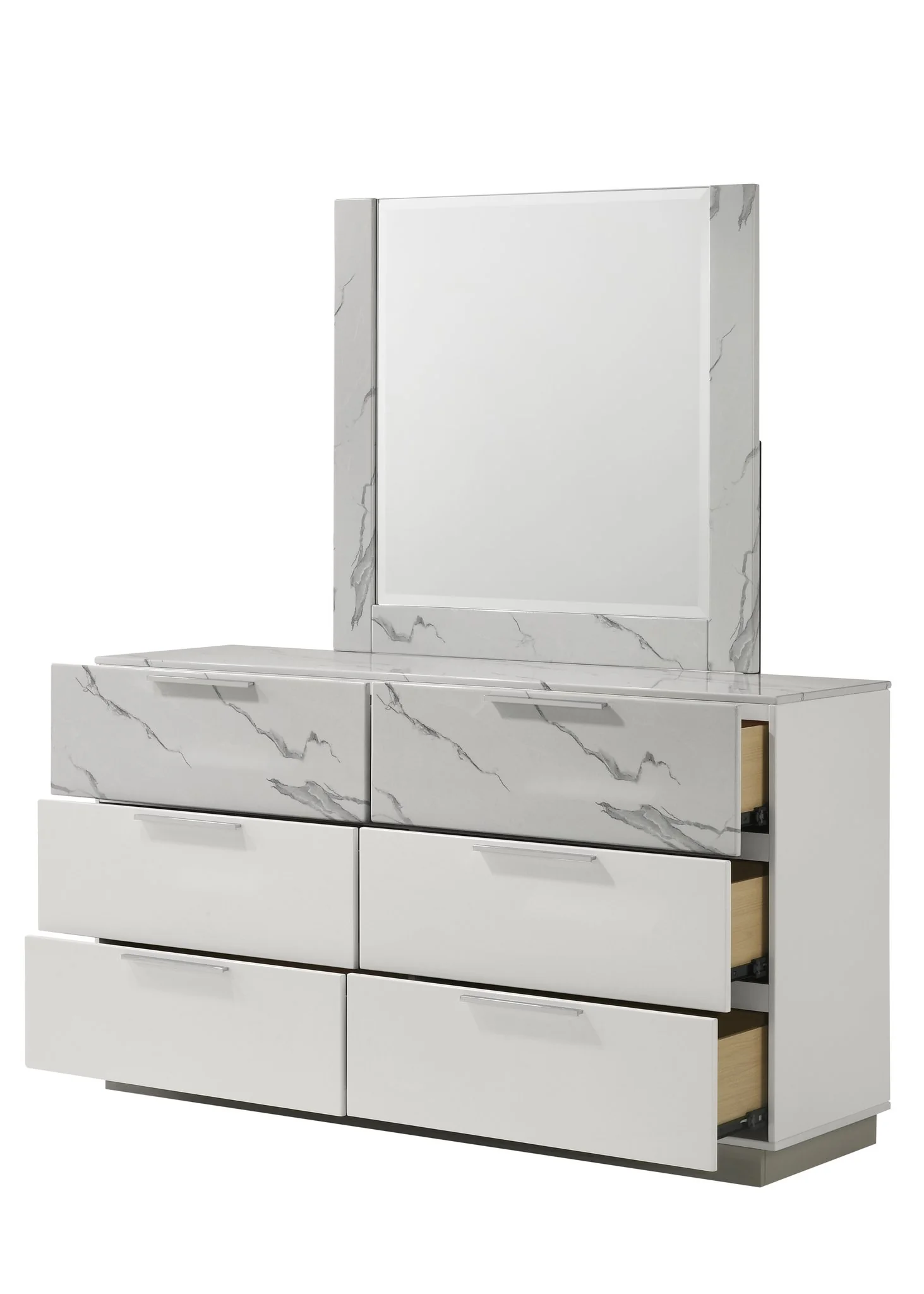 Mist Queen 5PC Bedroom Set White - Image 9