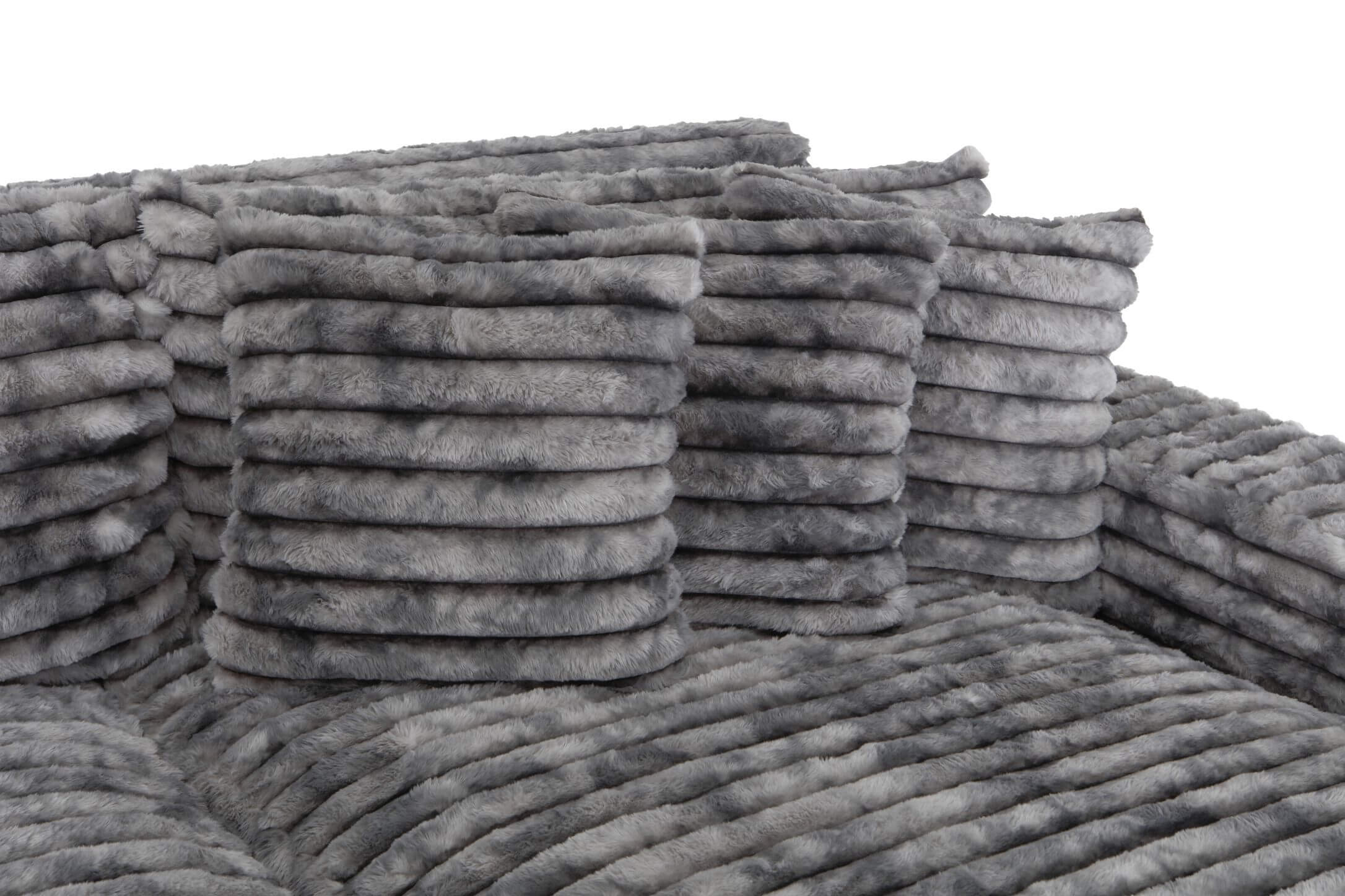 MOD #520 Big WIg Charcoal Sofa Chaise - Image 3