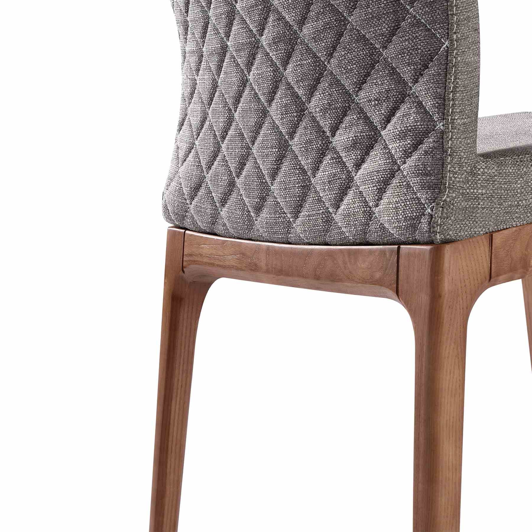 Modena Parker 5 Piece Dining Set with Gray Fabric Chairs - Image 7