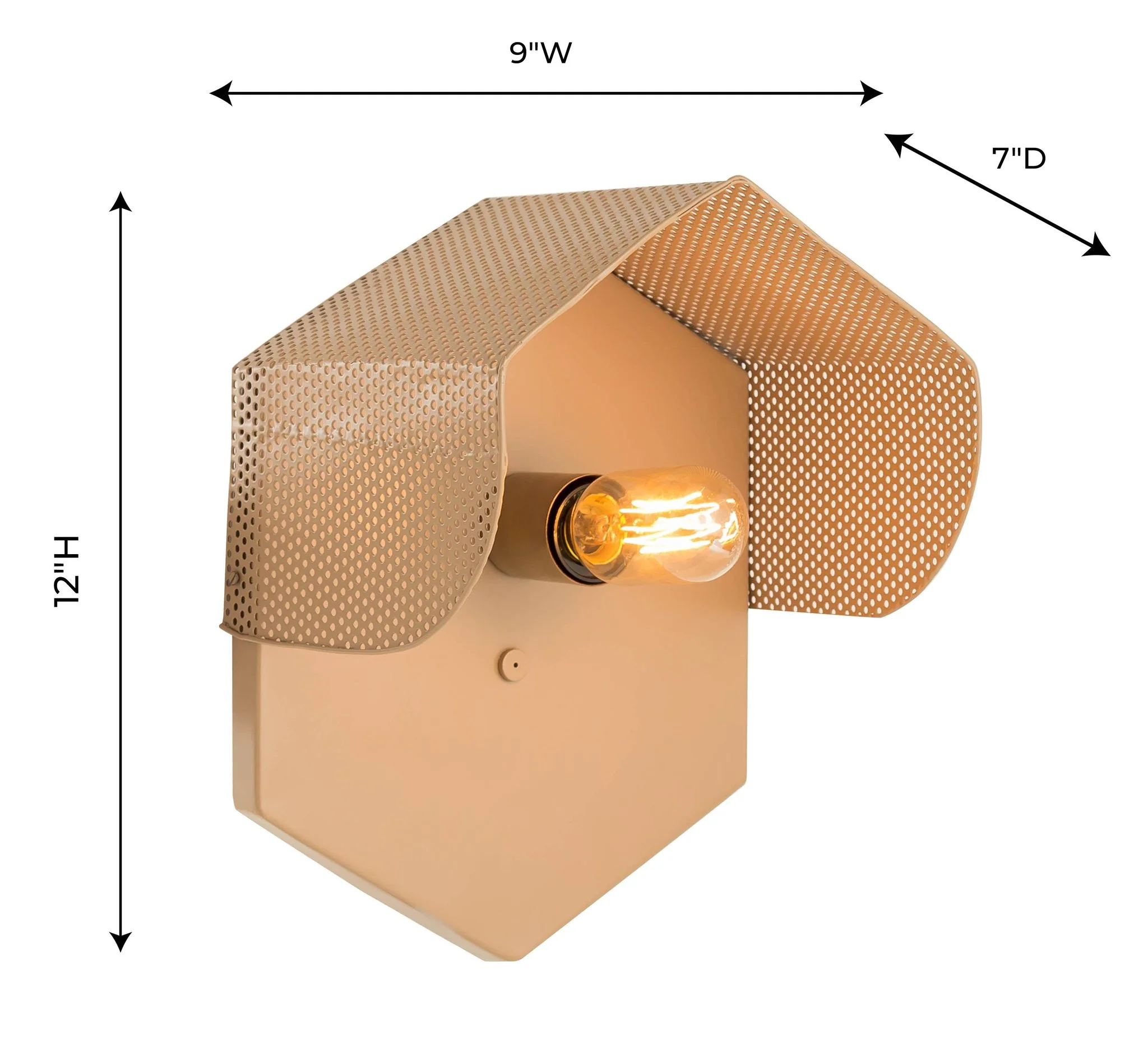 Mokhtar Tan Hexagon Wall Sconce - Image 7