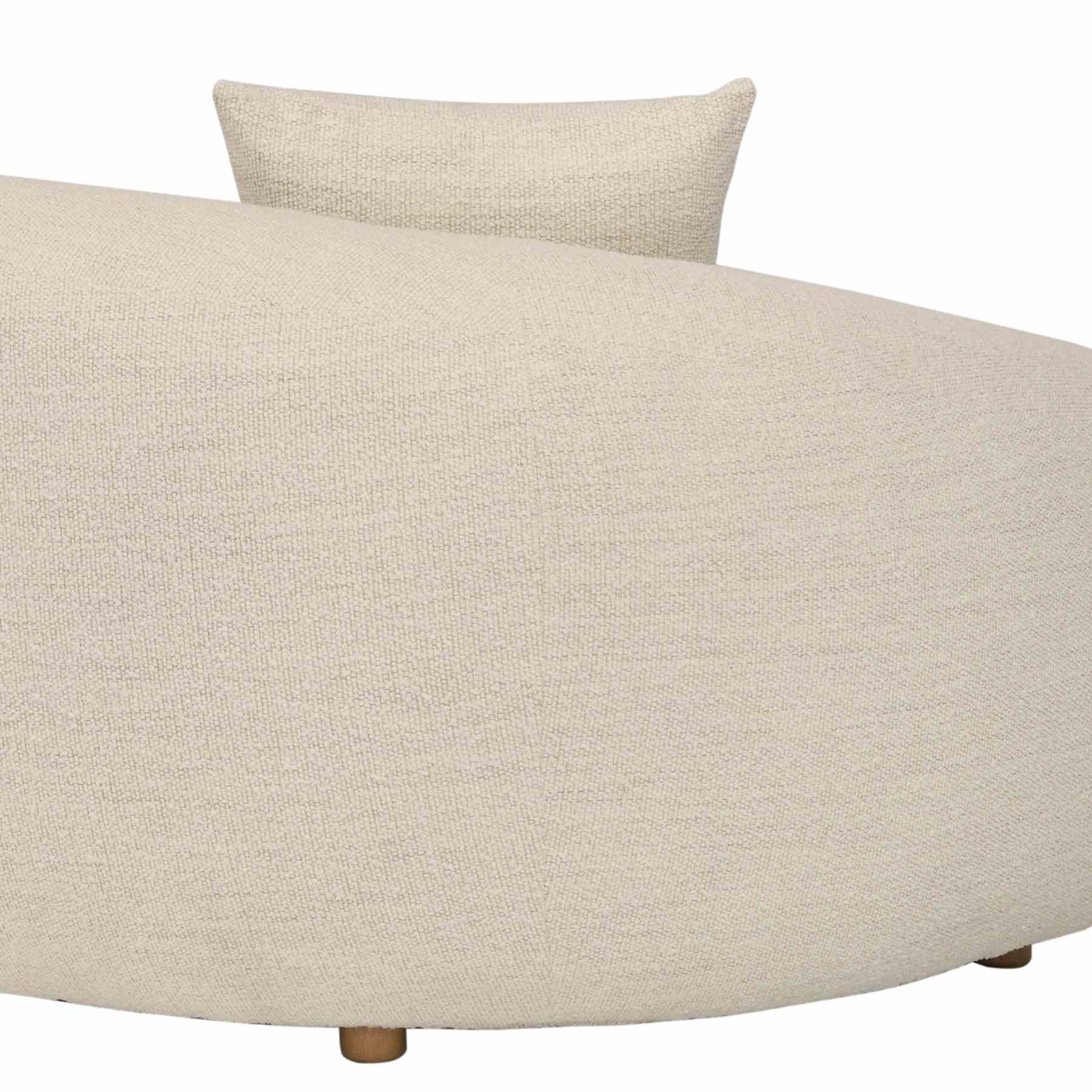 Molly 96.5" Upholstered Curved Sofa in Pearl - Image 6