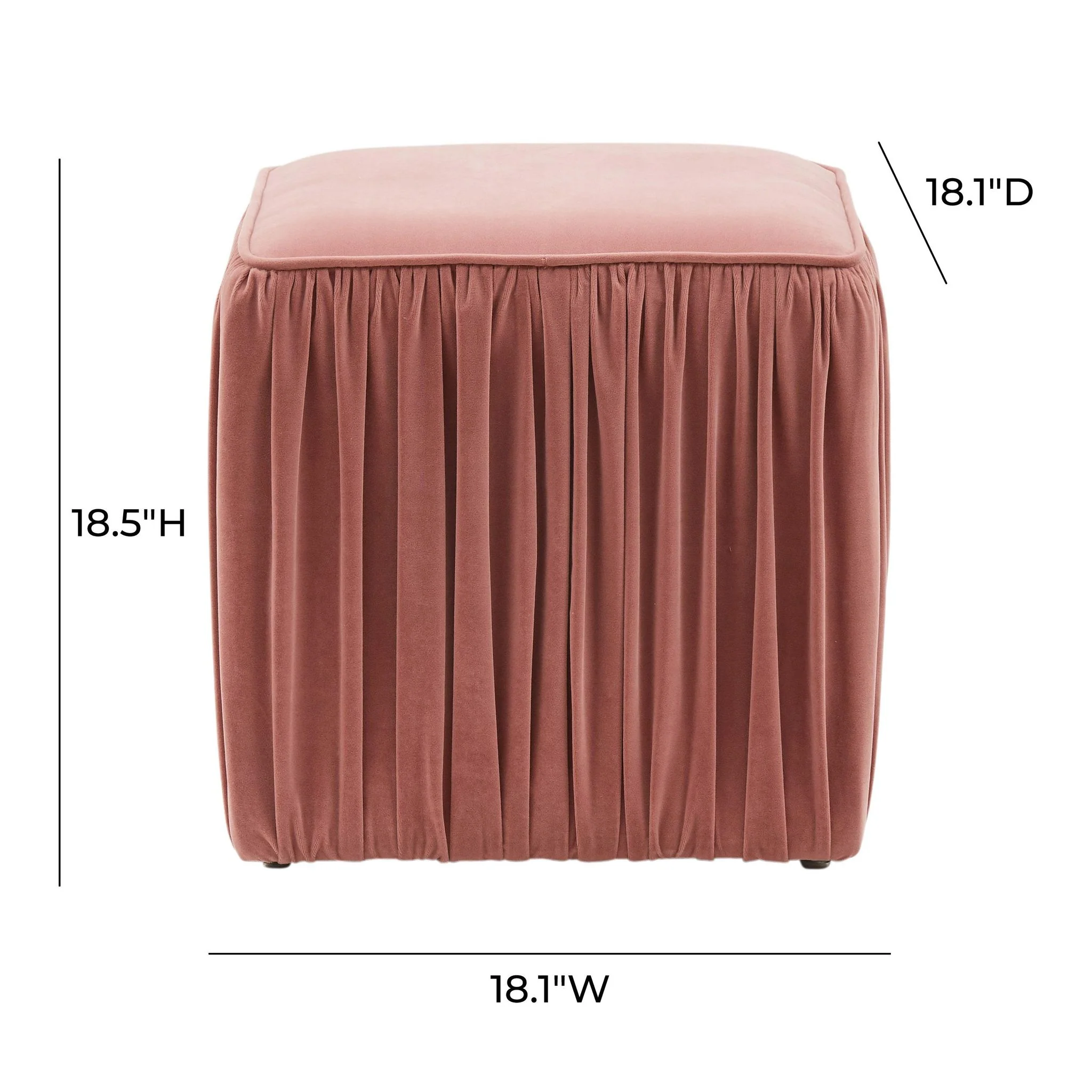 Morgan Mauve Pleated Ottoman - Image 6