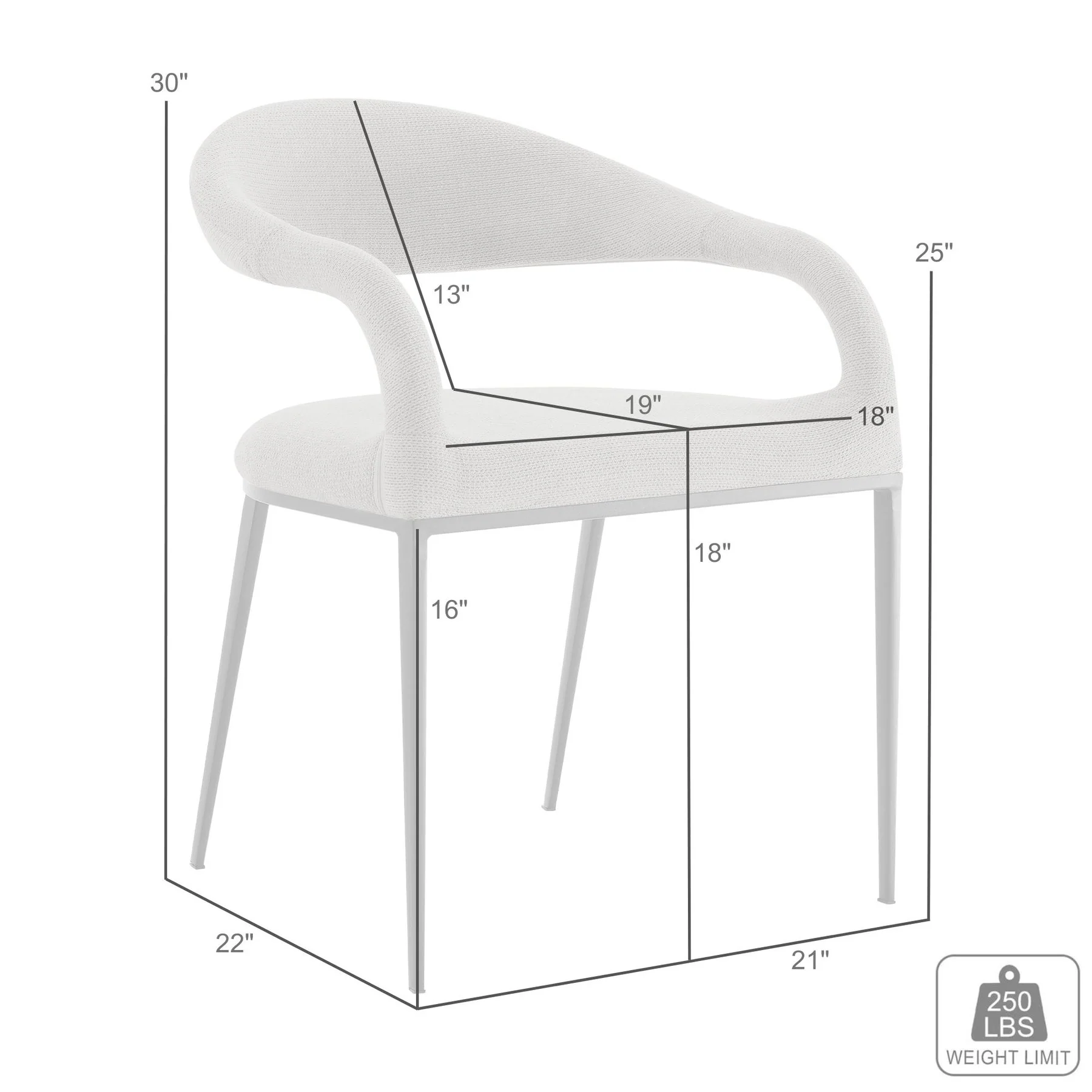 Morgan Upholstered Dining Chair with Brushed Stainless Steel and Charcoal Fabric - Set of 2 - Image 10