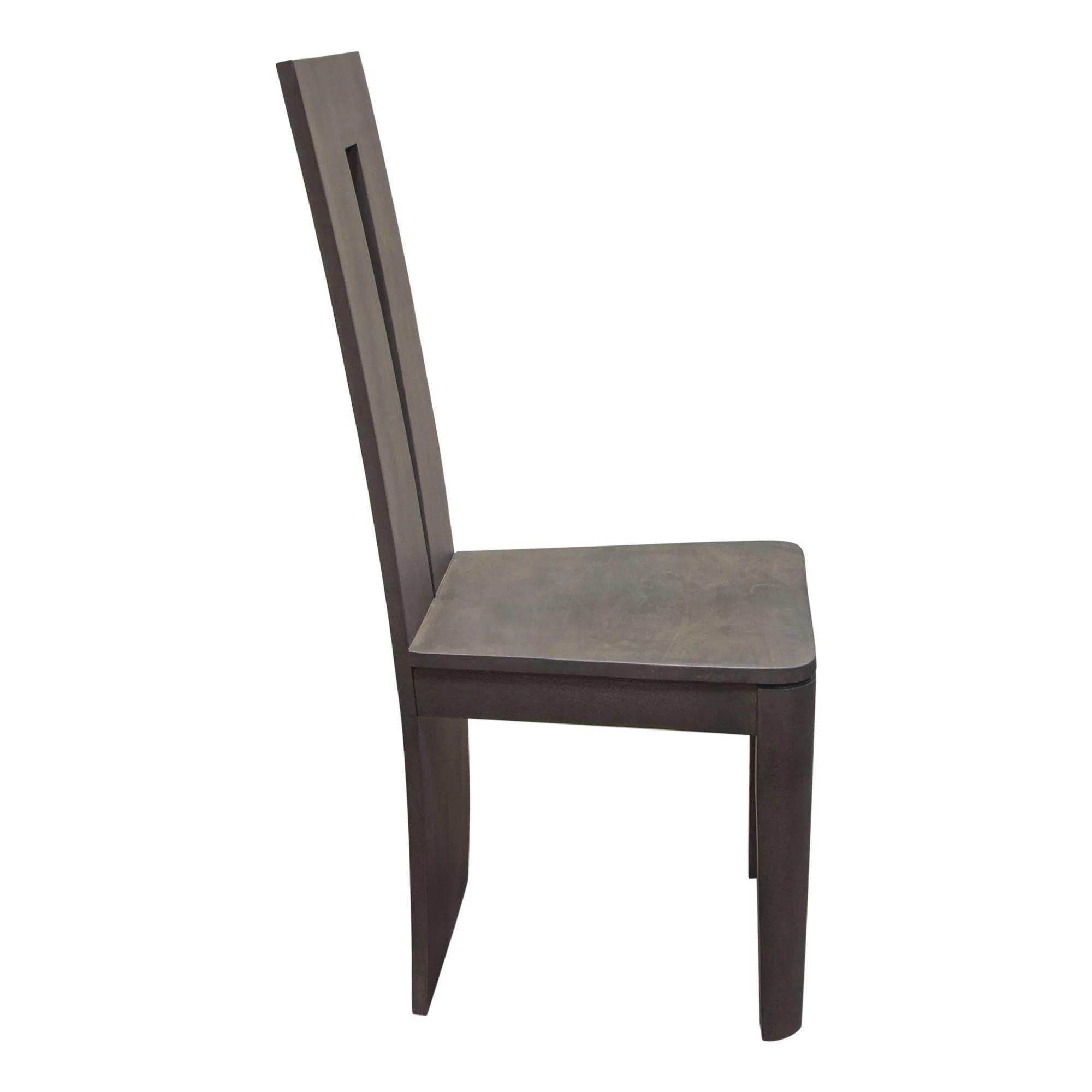 Motion 2-Pack Solid Mango Wood Dining Chair in Smoke Grey Finish w/ Silver Metal Inlay by Diamond Sofa - Image 4