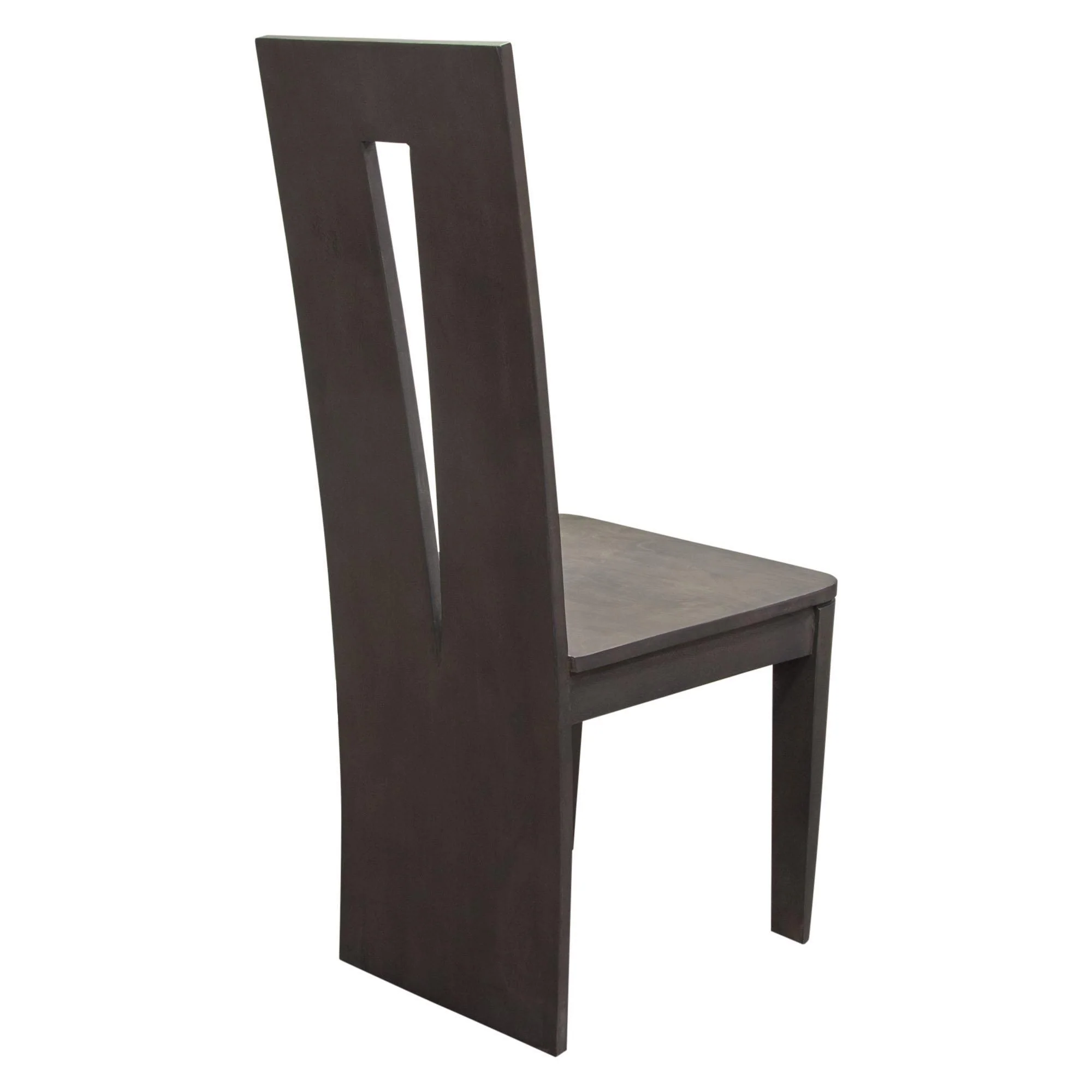 Motion 2-Pack Solid Mango Wood Dining Chair in Smoke Grey Finish w/ Silver Metal Inlay by Diamond Sofa - Image 5