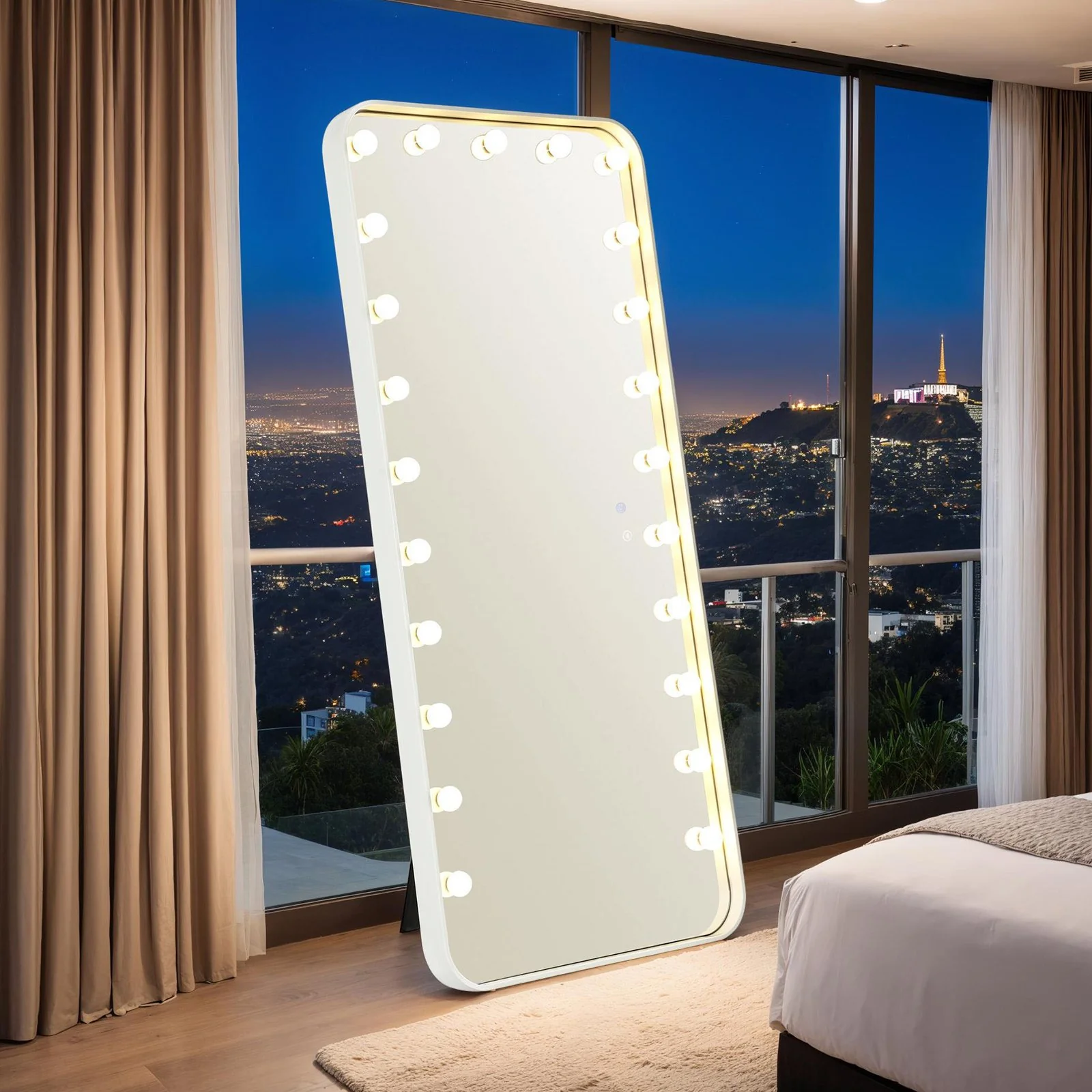 Myra Floor Mirror, White