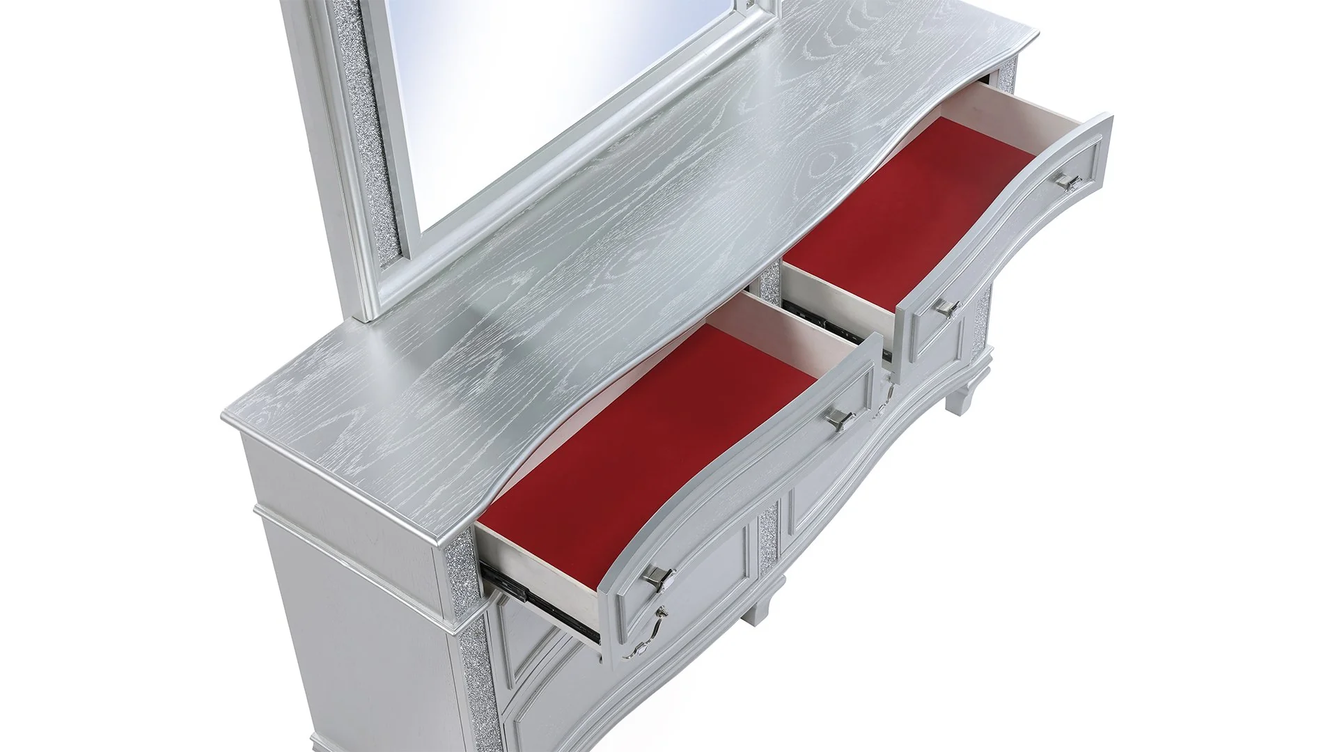 Mystic King 4PC Bedroom Set Silver - Image 11