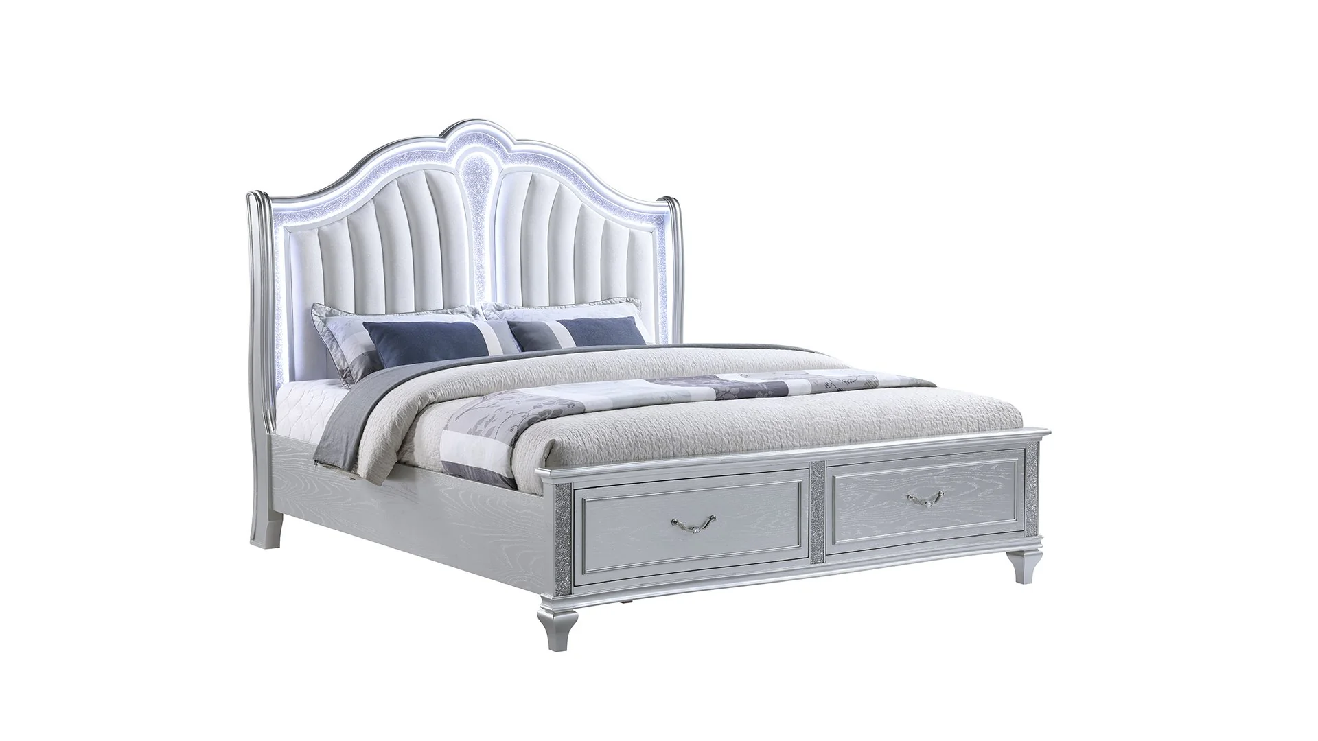 Mystic King 5PC Bedroom Set Silver - Image 2
