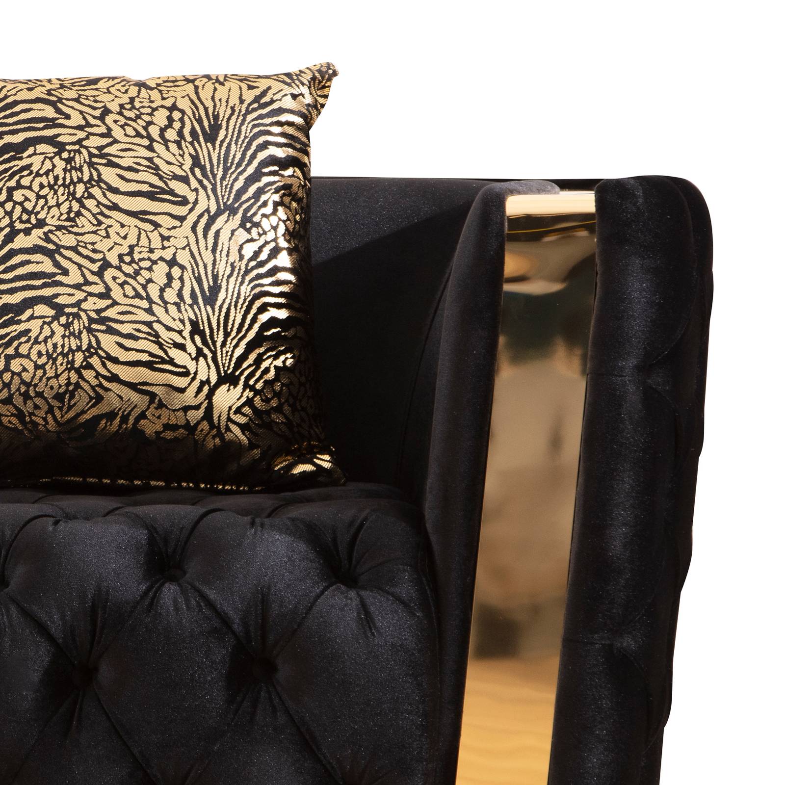 Naomi 3 Pc Living Room set Black - Image 13