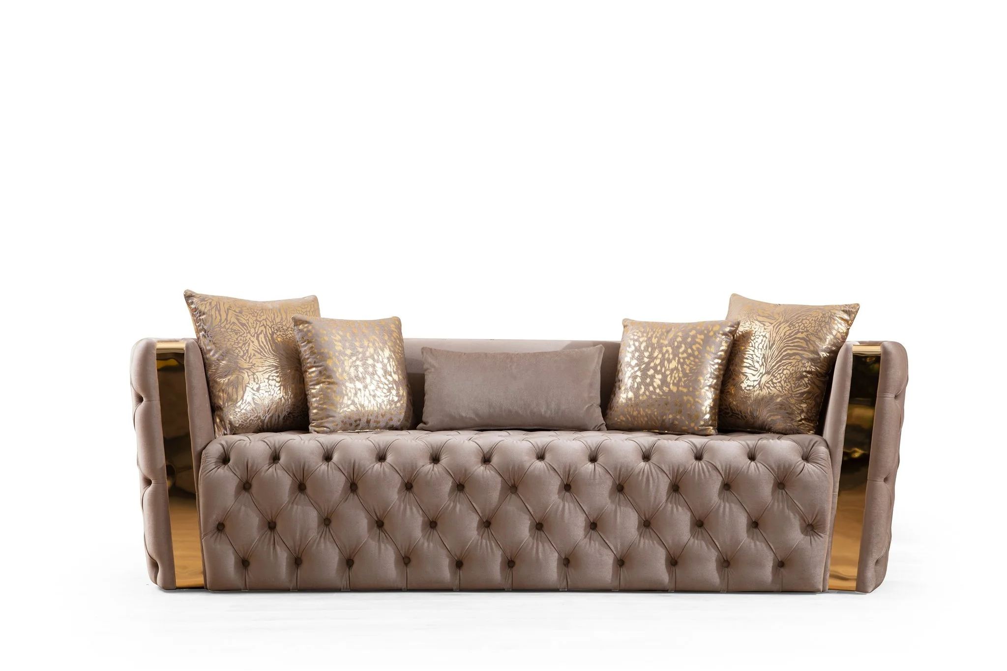 Naomi 3 Pc Living Room set Taupe - Image 4