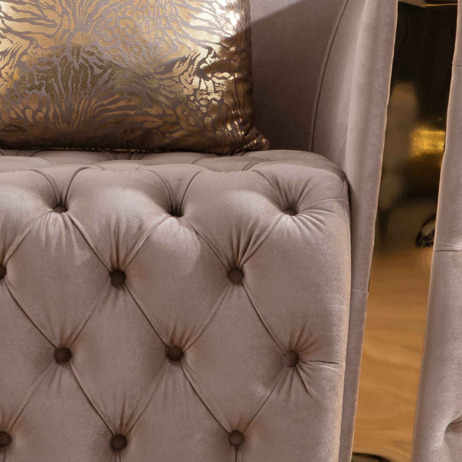 Naomi Loveseat Taupe - Image 4