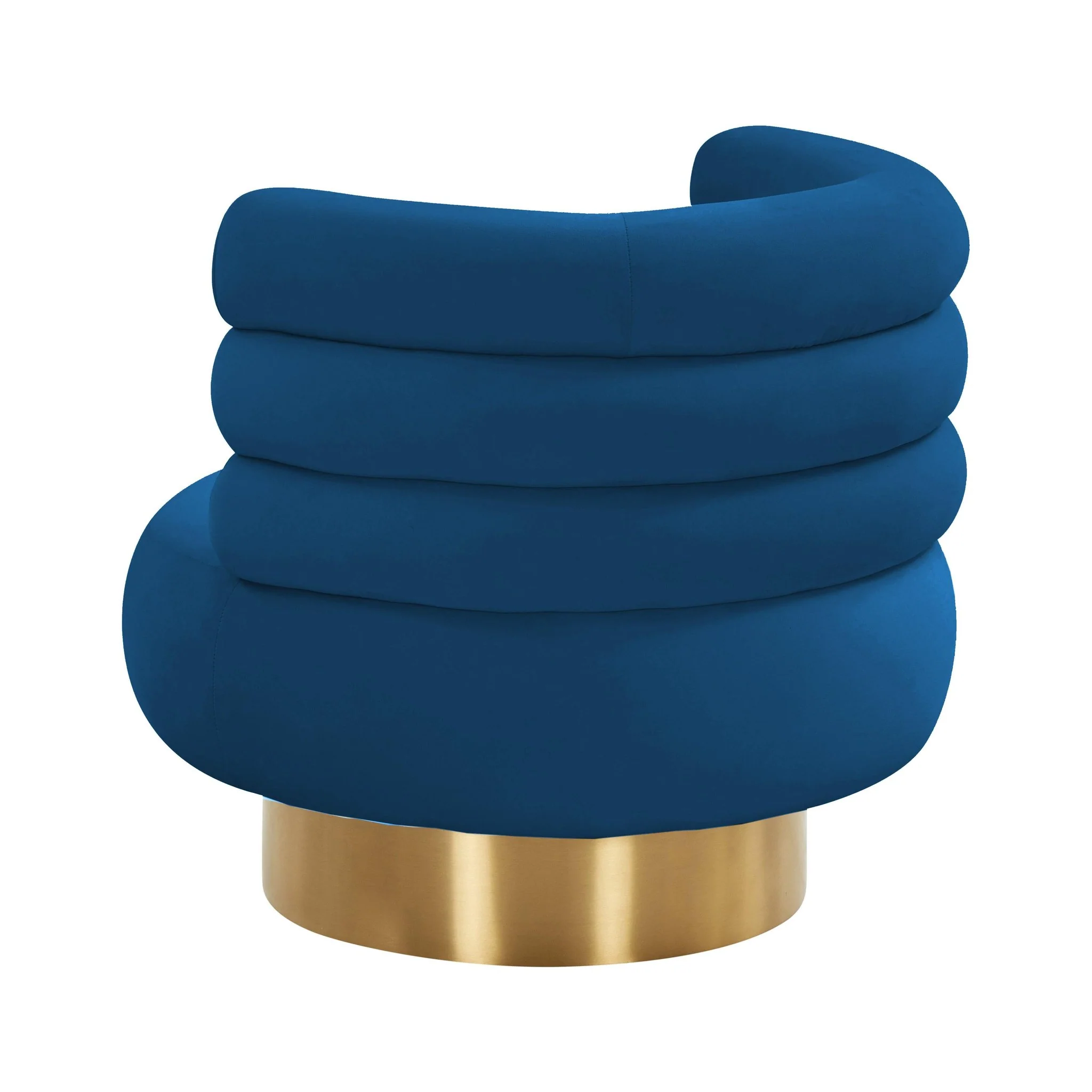 Naomi Navy Velvet Swivel Chair - Image 5