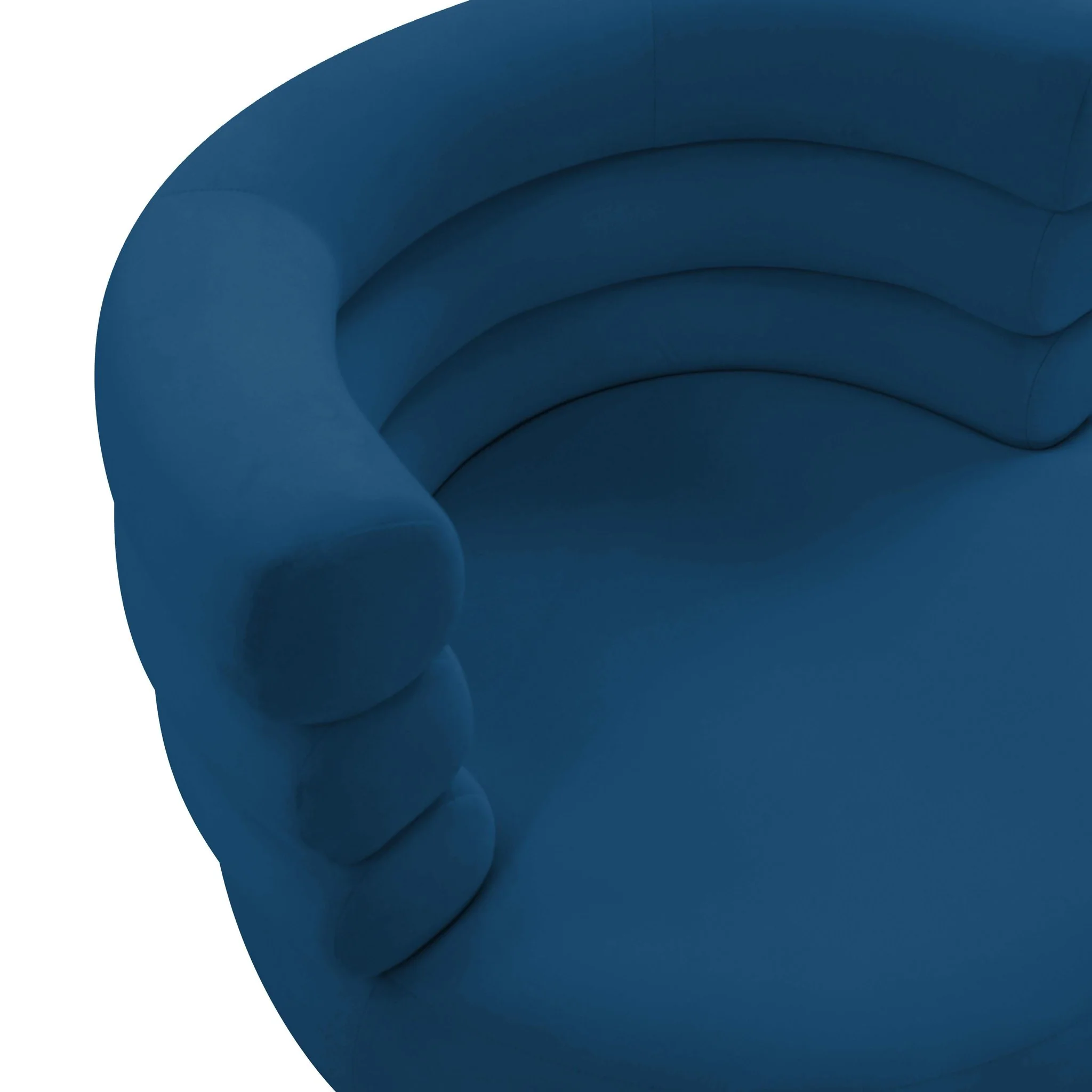 Naomi Navy Velvet Swivel Chair - Image 6
