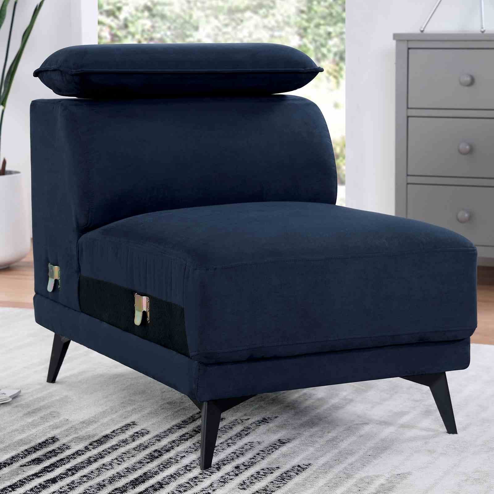 Napanee Armless Chair, Navy