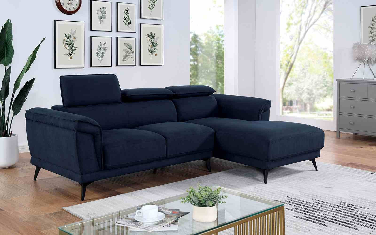 Napanee Armless Chair, Navy - Image 2