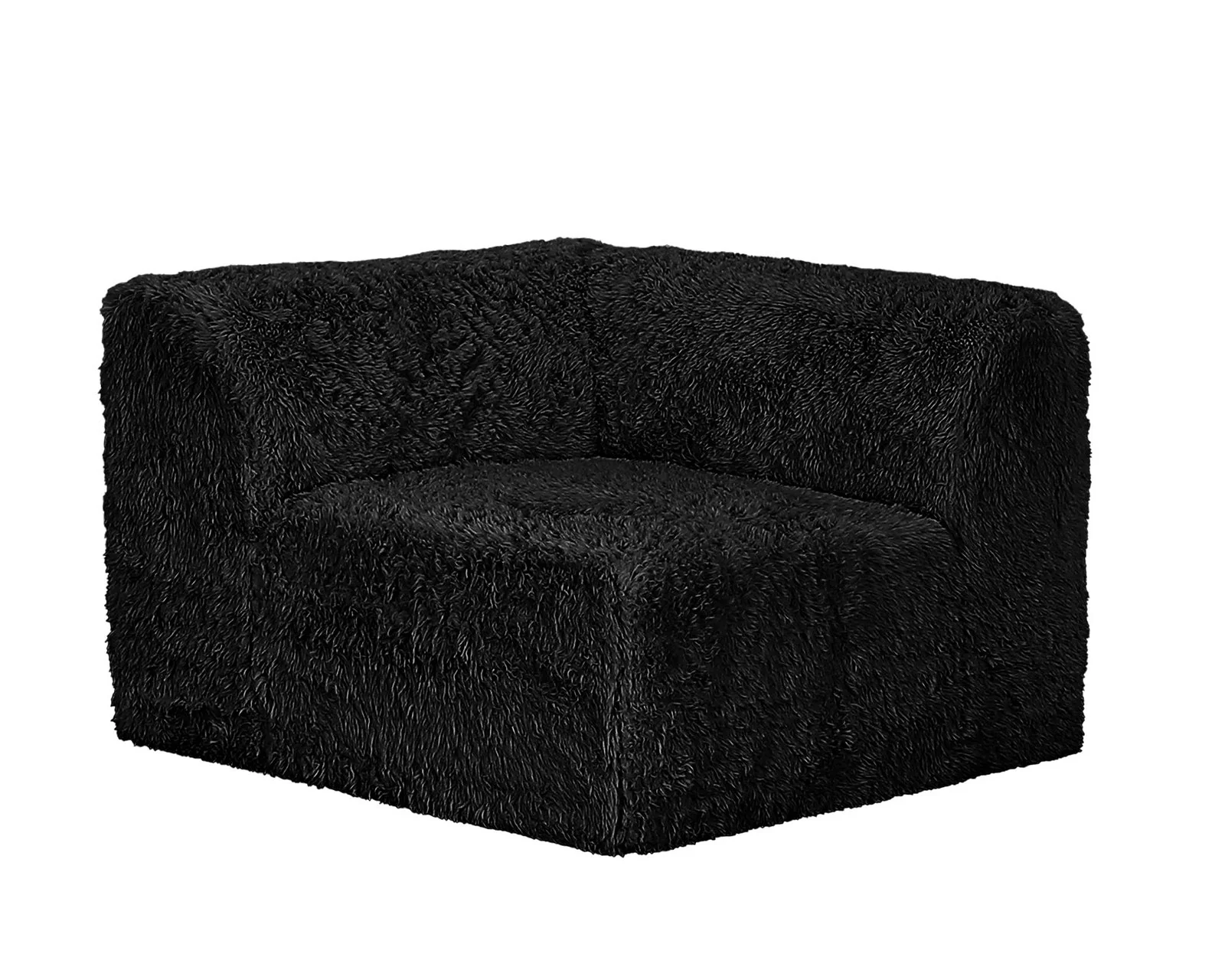 Nappi Large L-Sectional W/ Ottoman, Black - Image 5