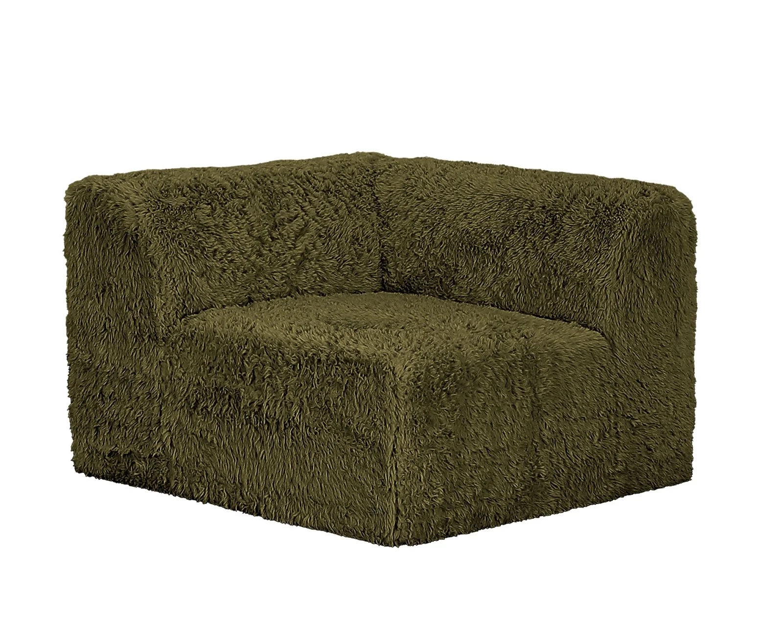 Nappi Large L-Sectional W/ Ottoman, Olive Green - Image 5