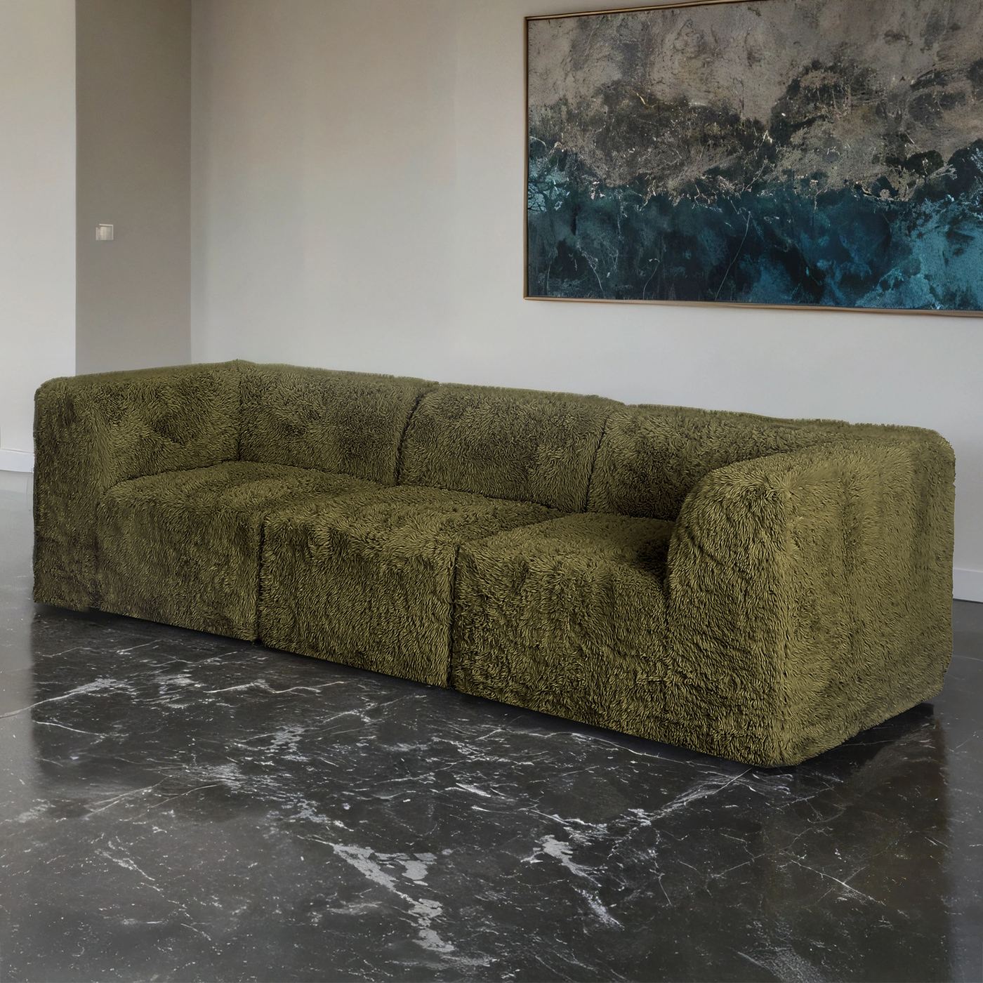 Nappi Sofa, Olive Green