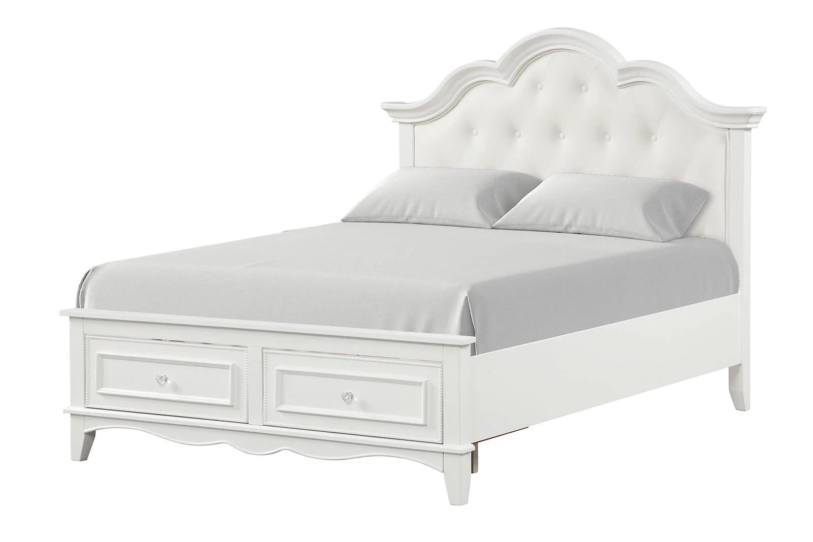 Naucalpan Queen Storage Bed, White - Image 3