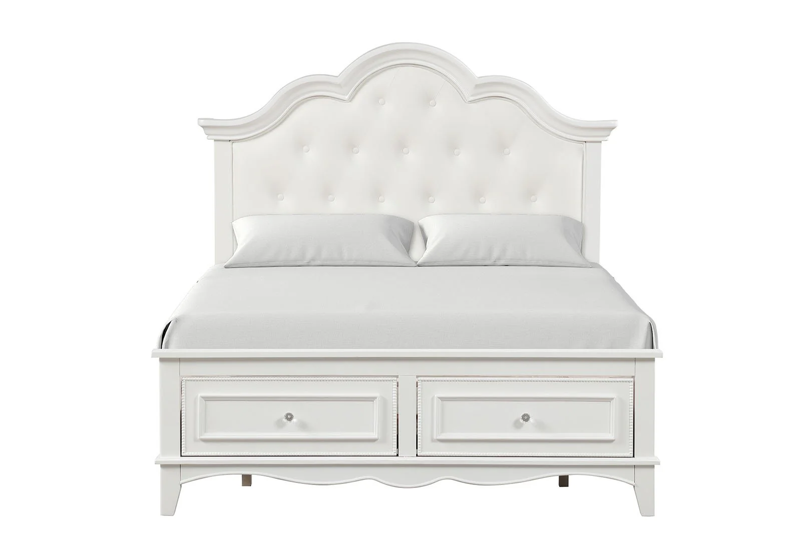 Naucalpan Queen Storage Bed, White - Image 4