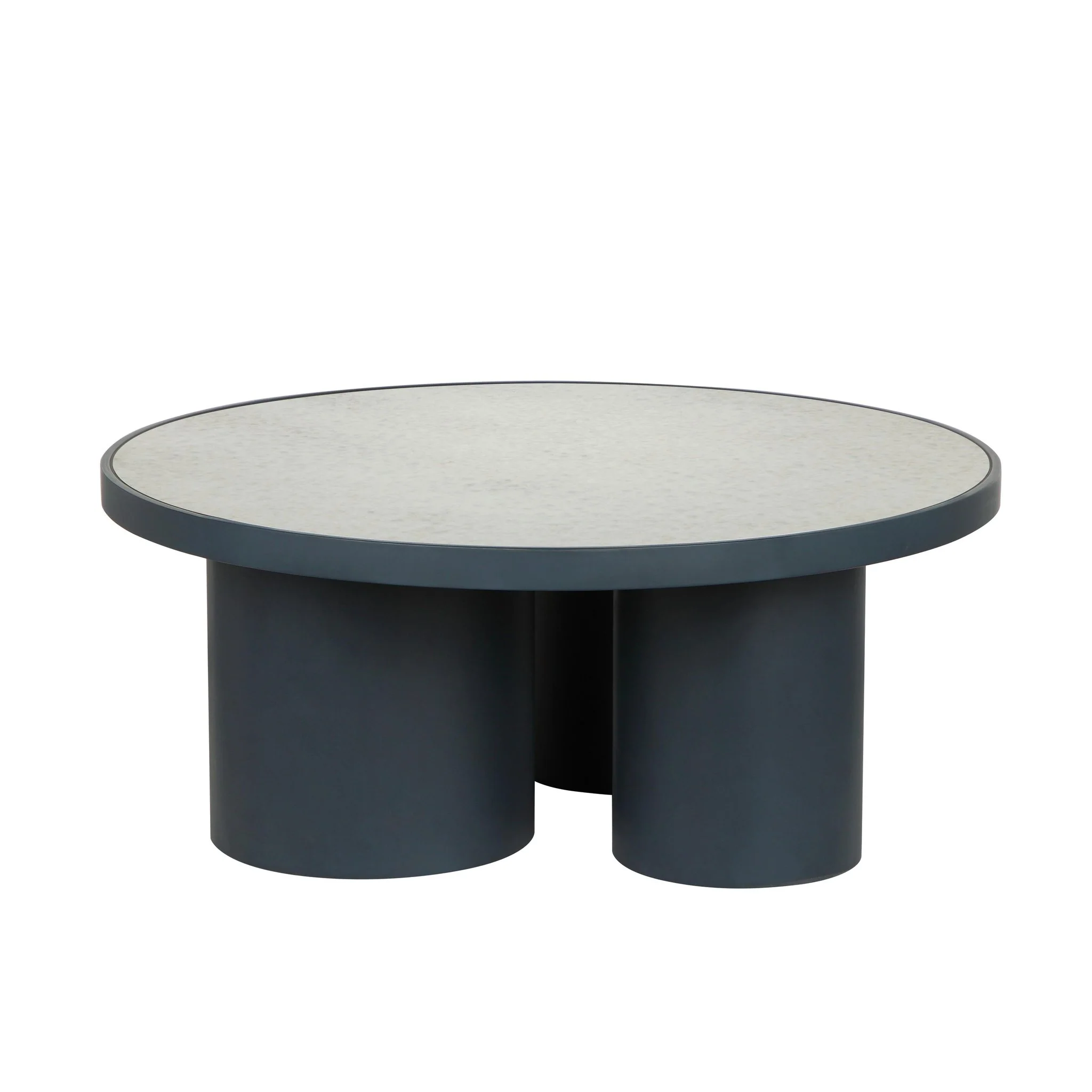 Nautilus Antique Silver Mirrored Coffee Table - Image 3