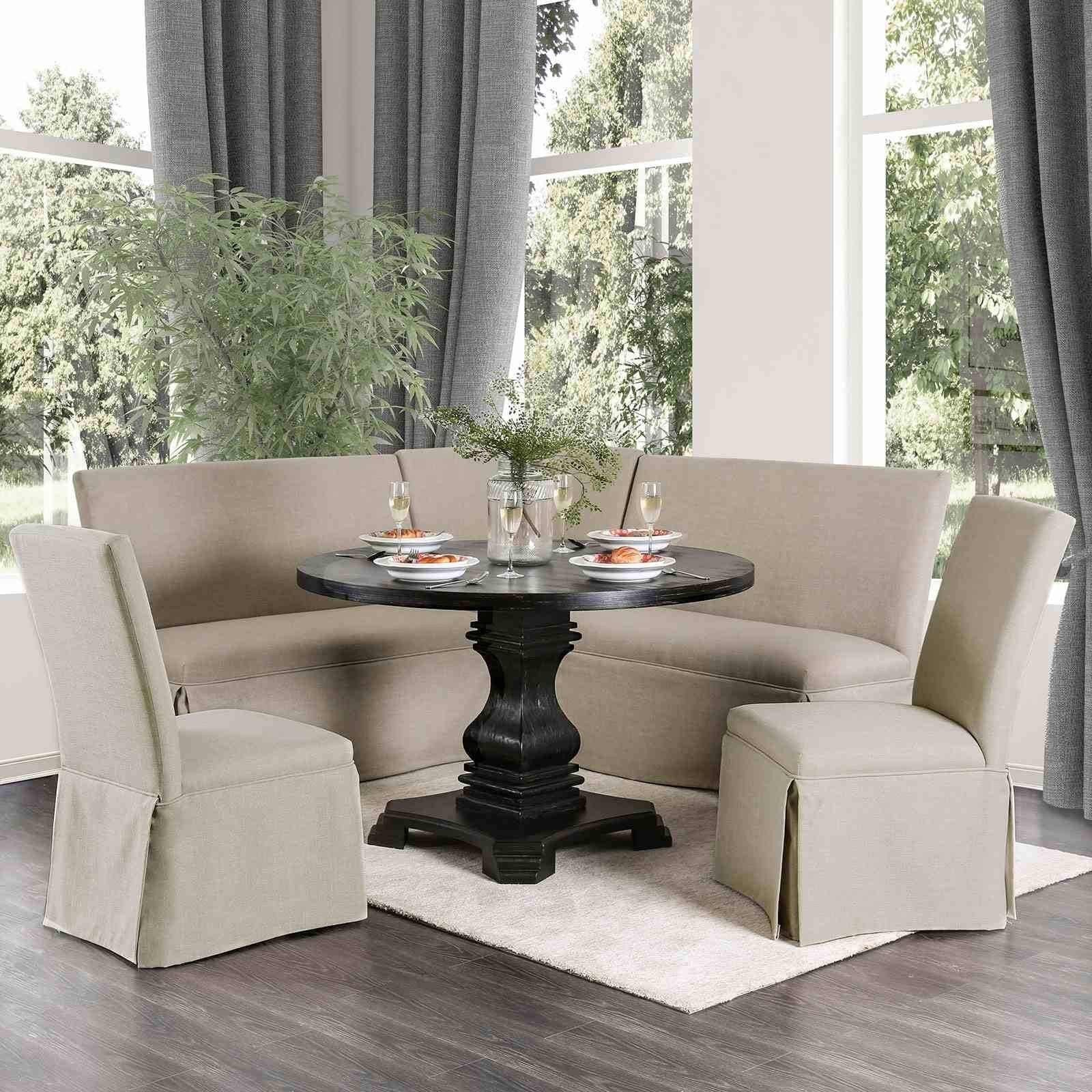 Nerissa 5 Pc. Dining Table Set, Beige Chairs - Image 5