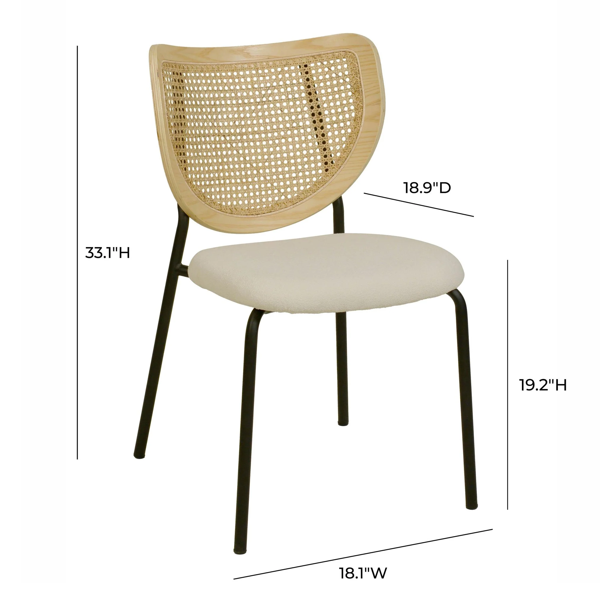 Nessie Natural Rattan Dining Chair - Set of 2 - Image 7