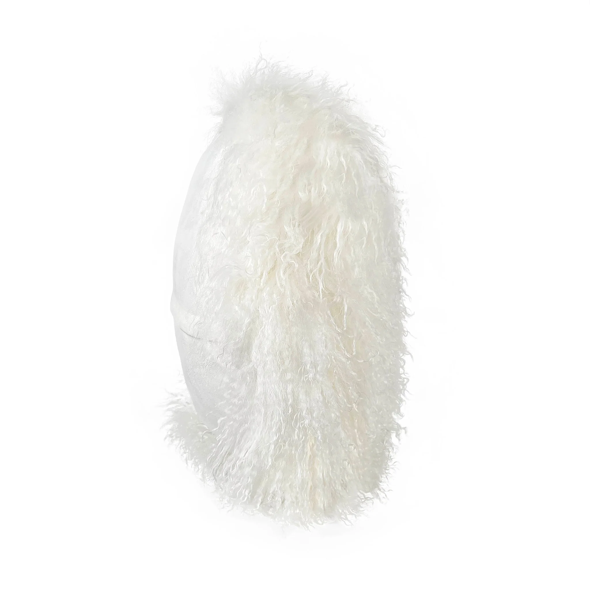 New Zealand White Sheepskin 16 Inch Round Pillow - Image 3