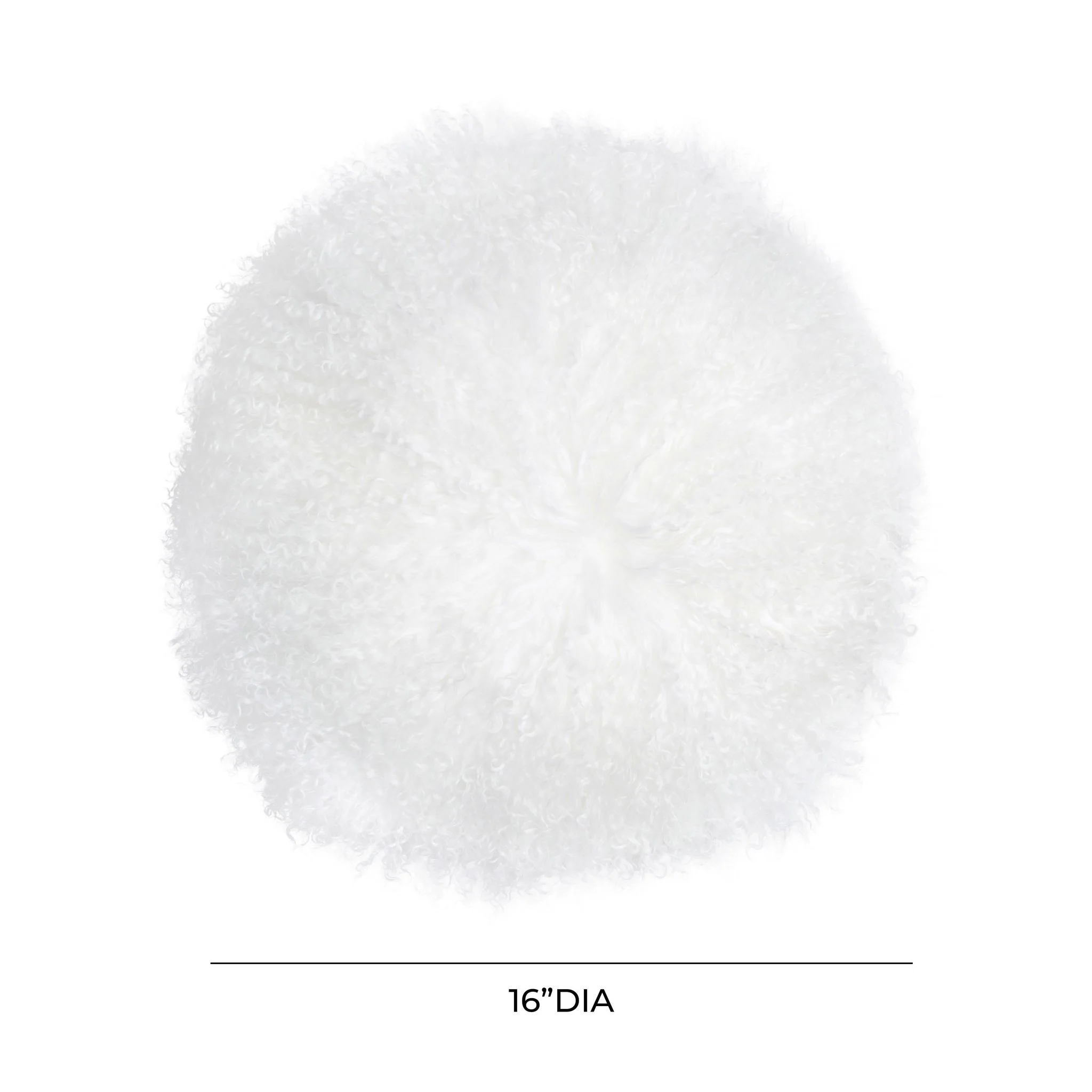 New Zealand White Sheepskin 16 Inch Round Pillow - Image 5