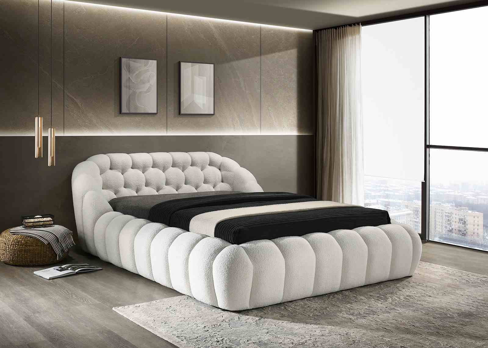 Newquay E.King Bed, White