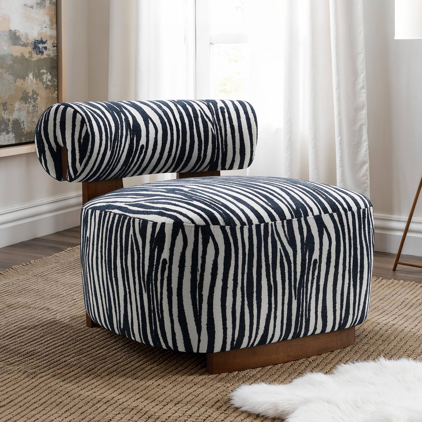 Niobe Accent Chair, Midnight Blue