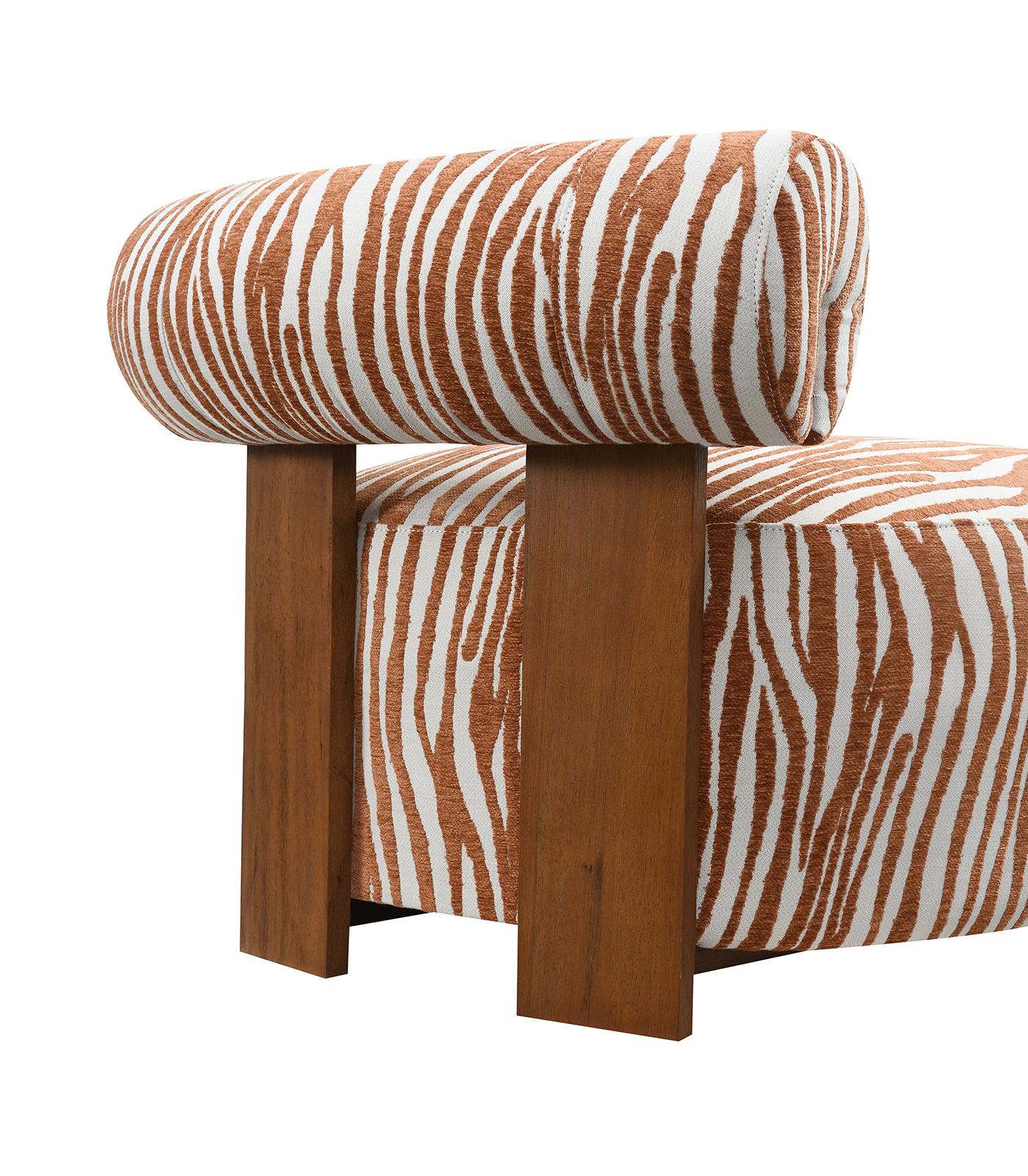 Niobe Accent Chair, Rustic Orange - Image 6