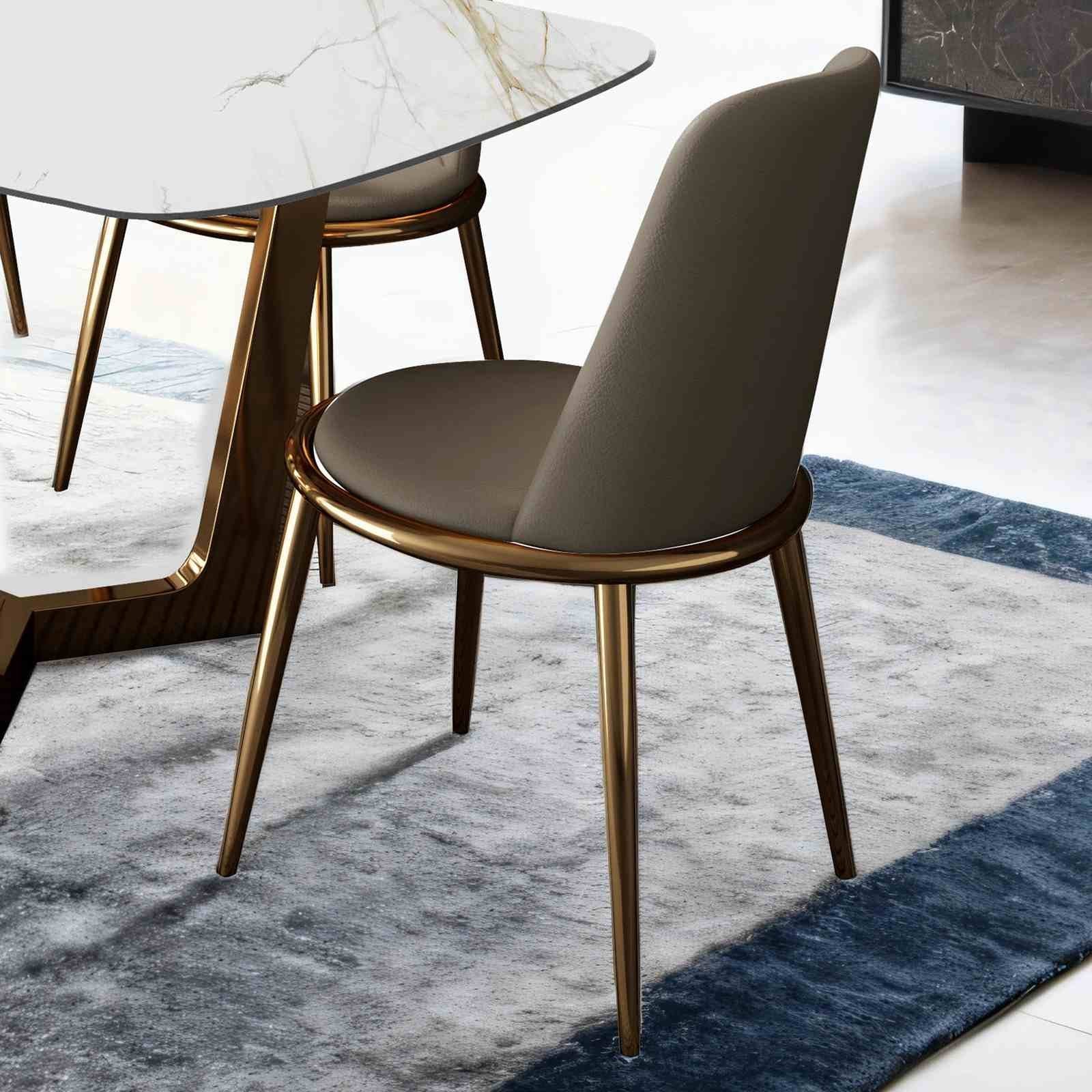 Norelli Side Chair (2/CTN), Gold/Taupe