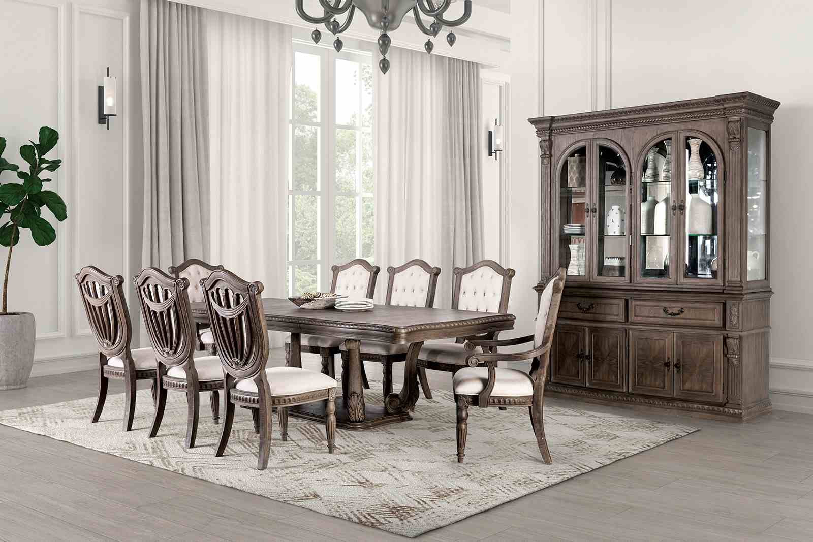 Oakham 9 Pc. Dining Table Set (2AC+6SC)
