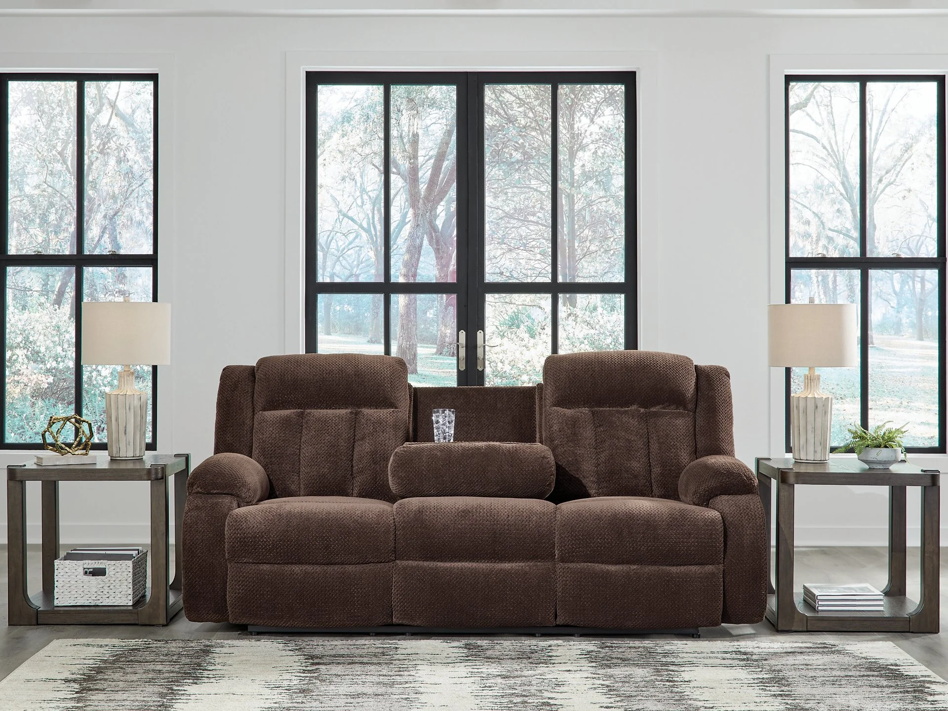 Observation Power Reclining Sofa with Drop Down Table - Image 15