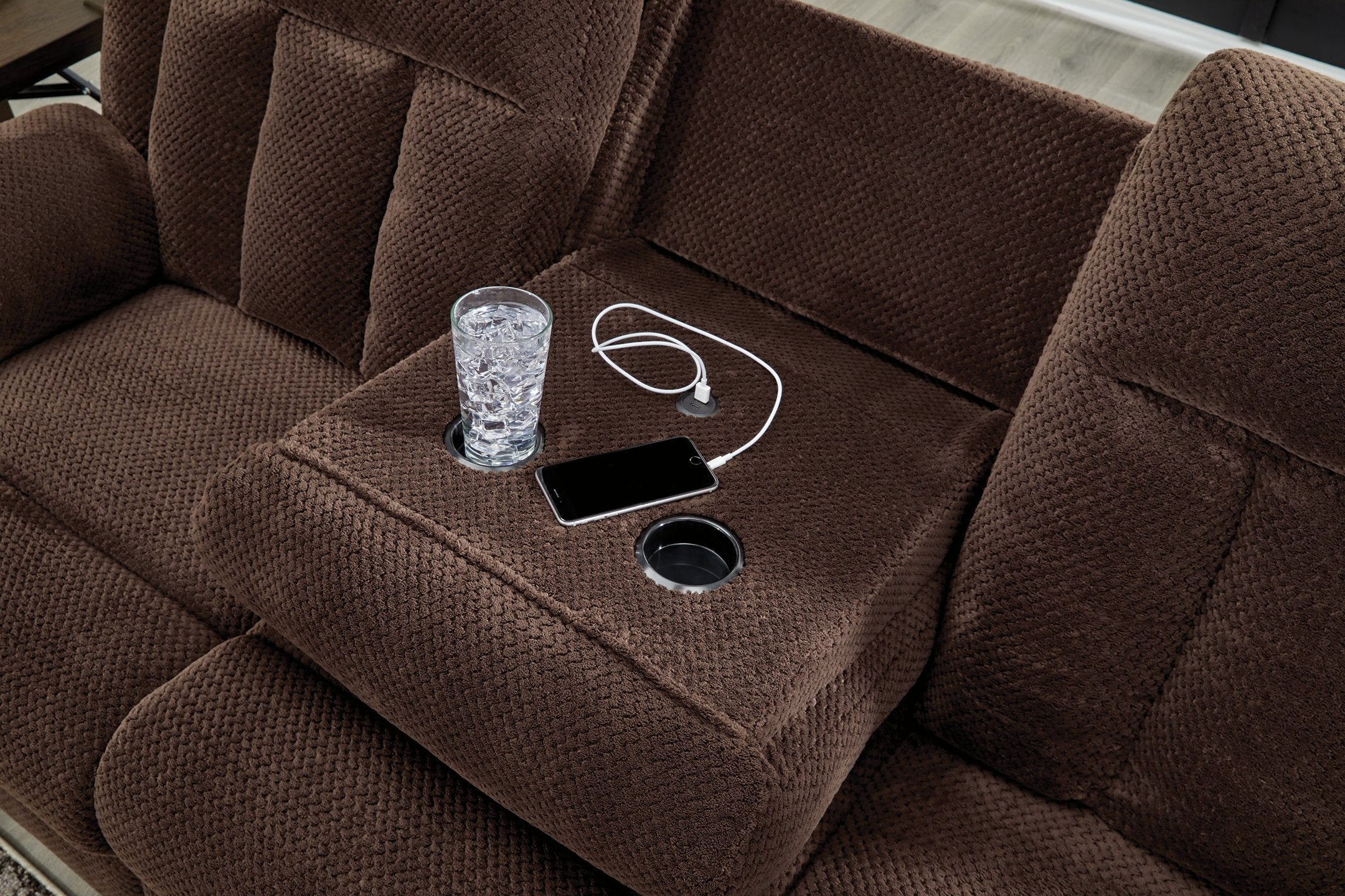Observation Power Reclining Sofa with Drop Down Table - Image 16