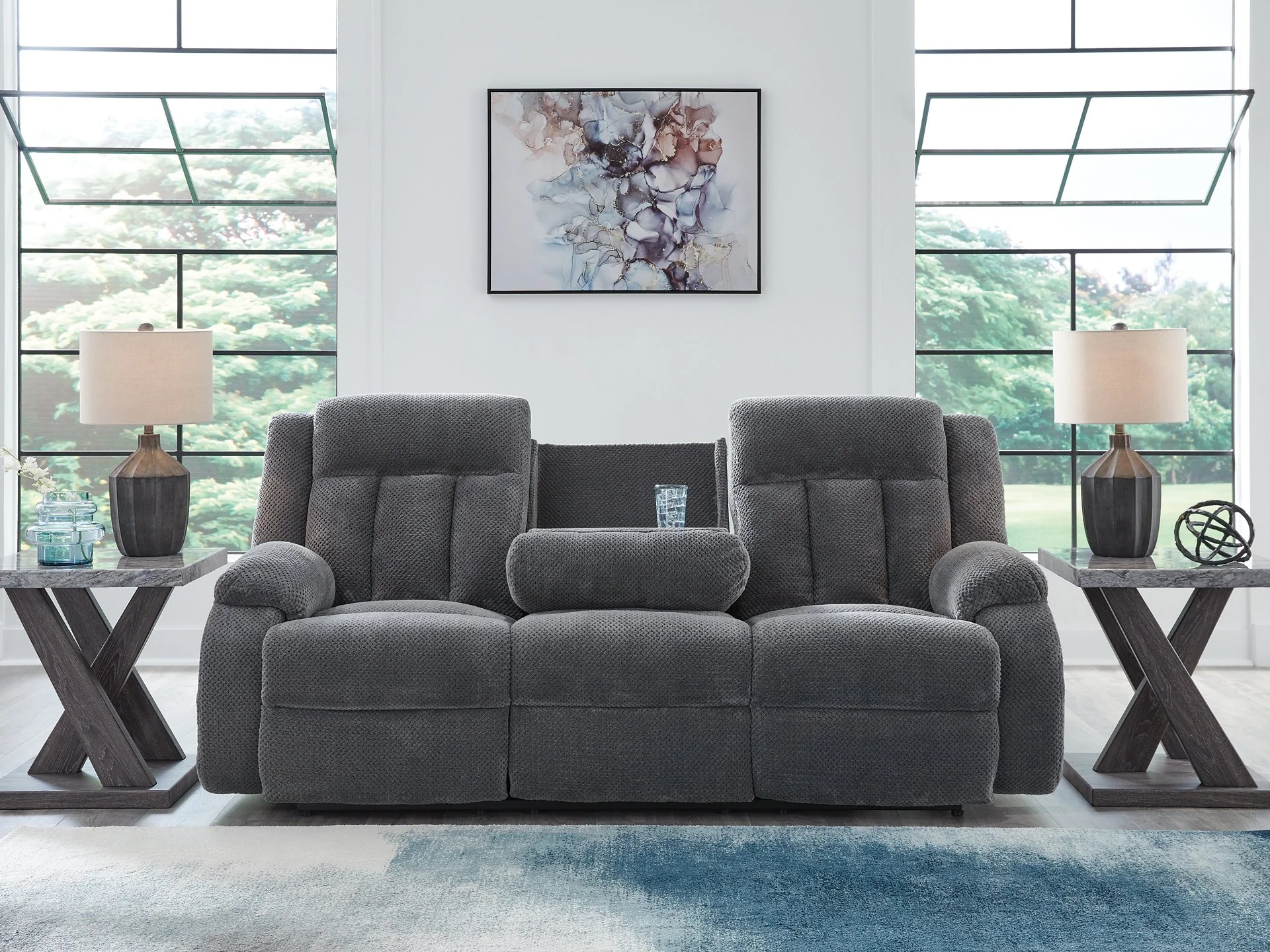 Observation Power Reclining Sofa with Drop Down Table - Image 7