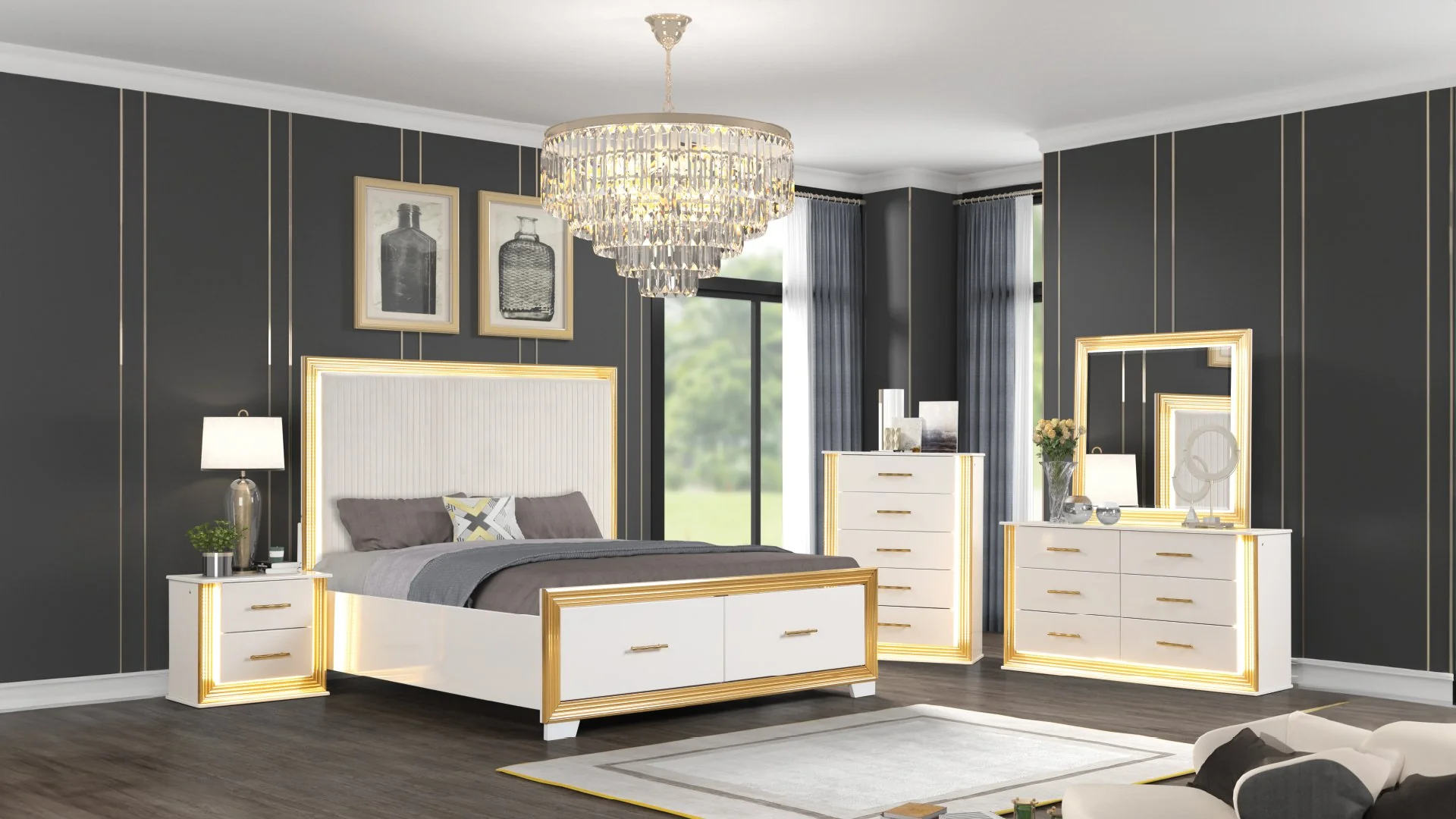 Obsession Queen 5 Pc Bedroom Set - Image 2
