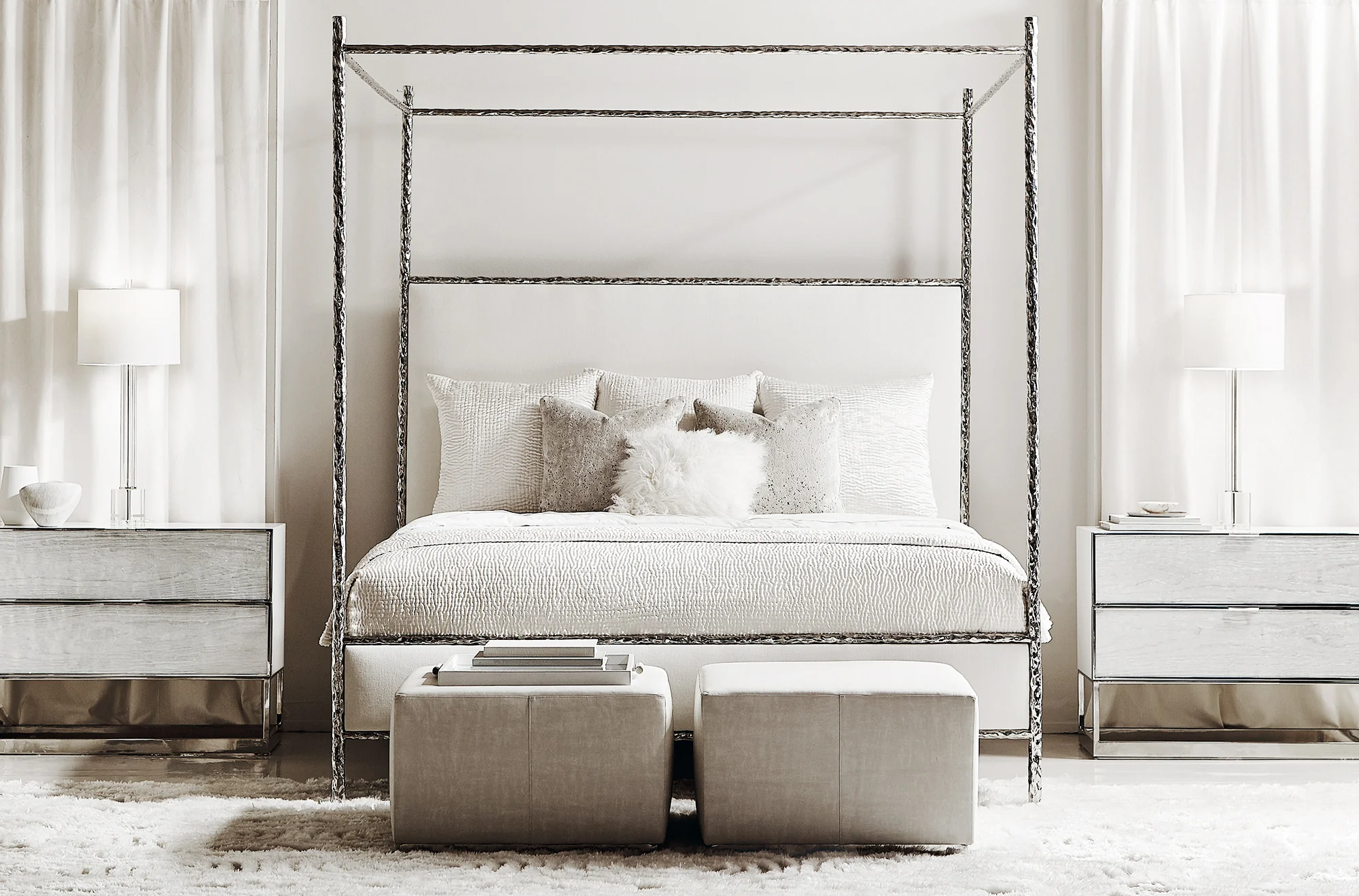 Odette Fabric Canopy Bed - Image 6
