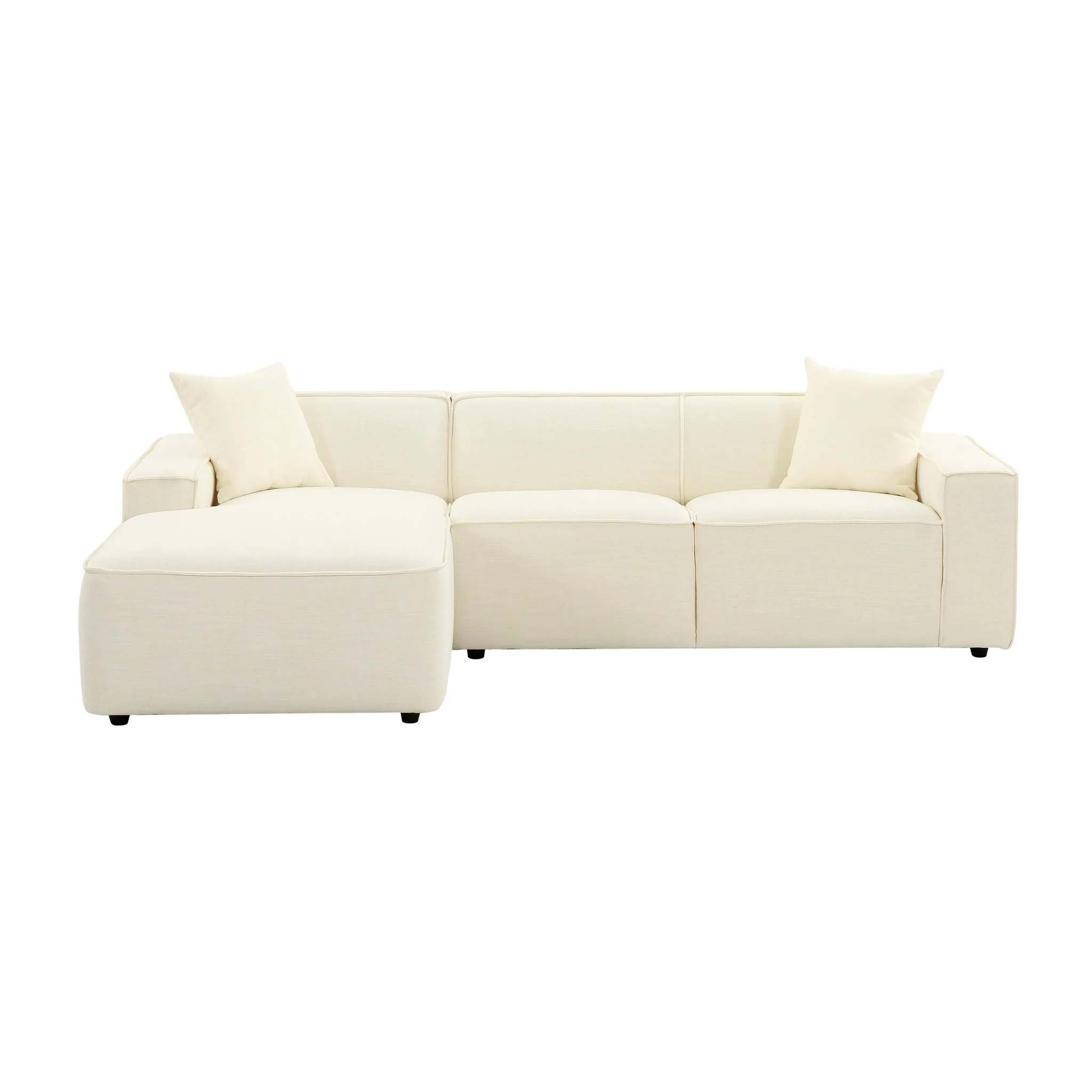 Olafur Cream Linen Sectional - LAF - Image 3