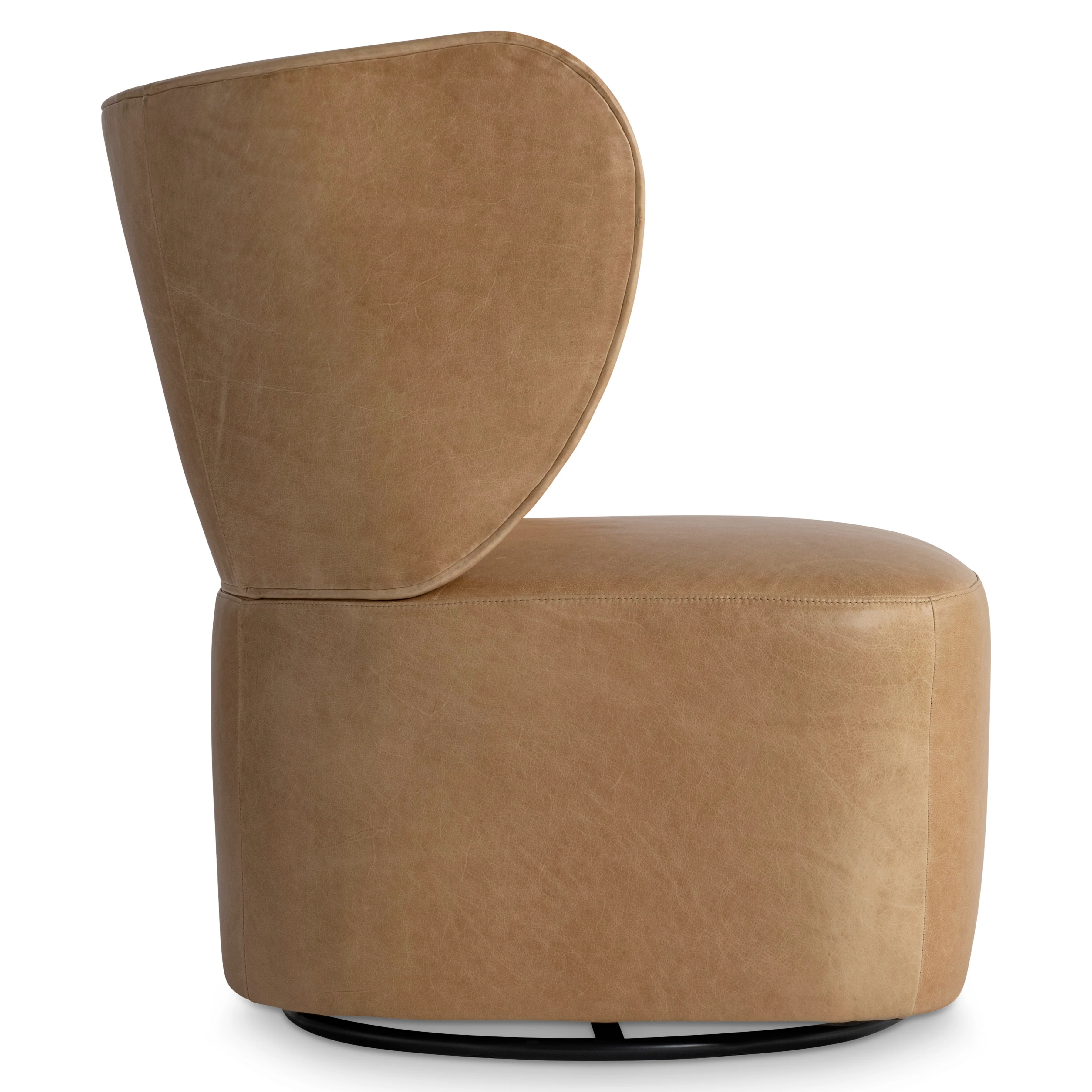 Oliver Leather Swivel Chair - Image 3
