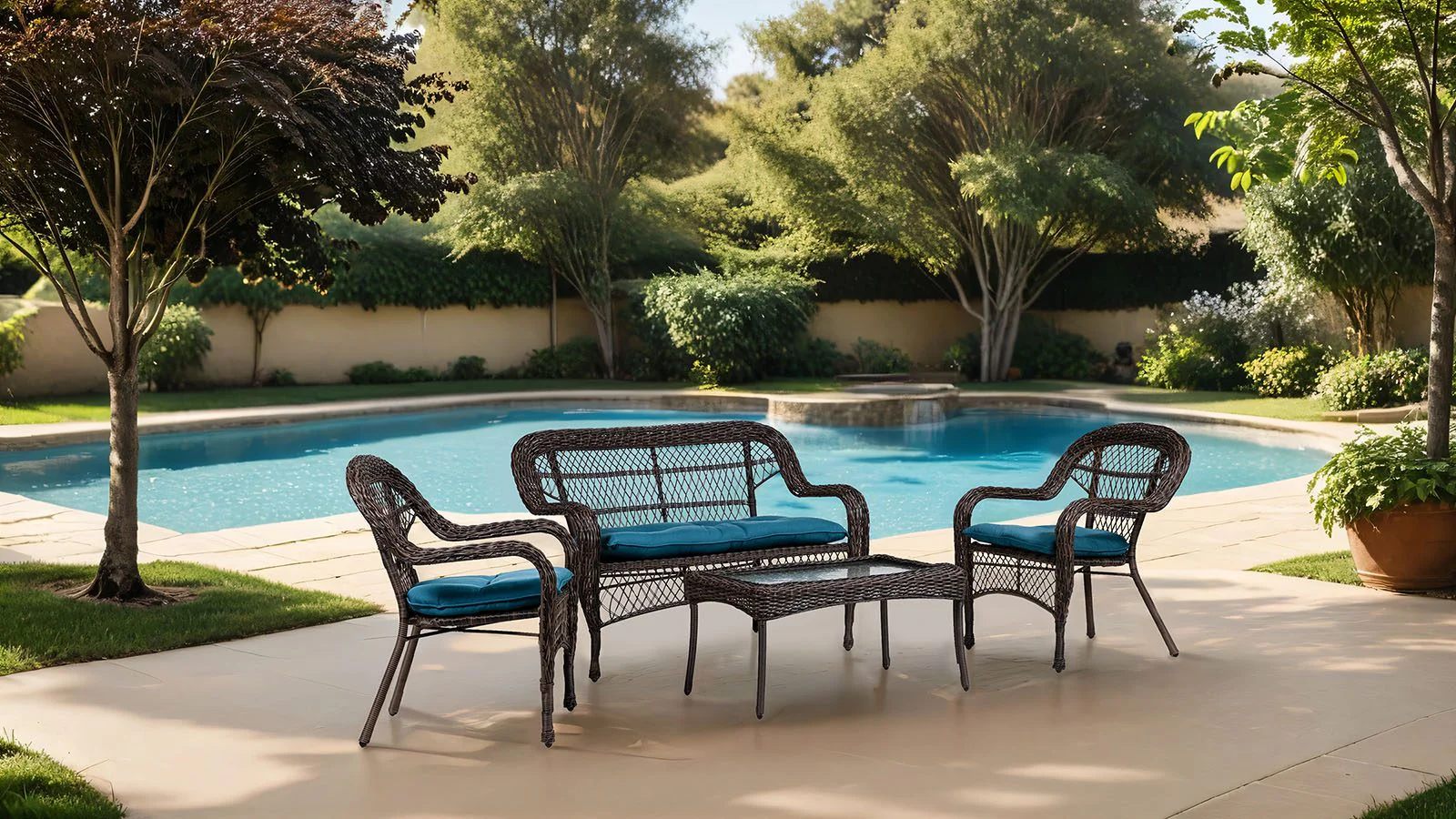 Oliveri 4 Pc. Wicker Conversation Set (9 Pack)