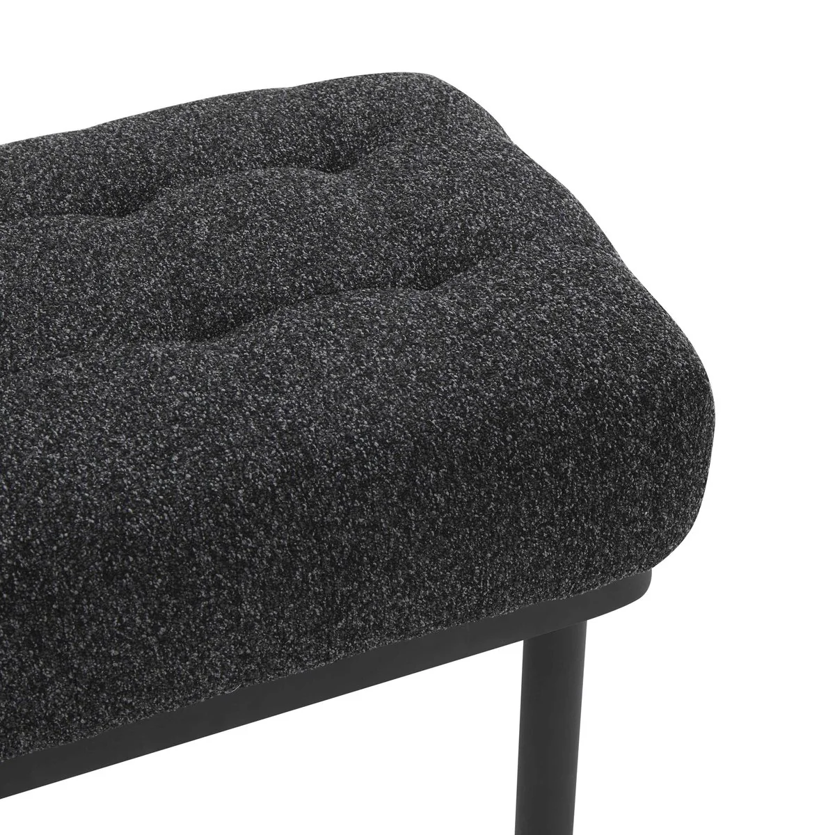 Olivia Black Boucle Bench - Image 5