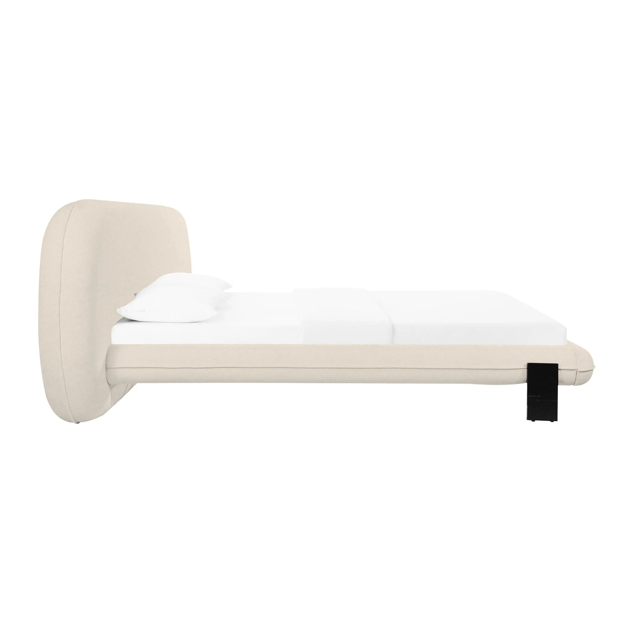 Ophelia Cream Faux Wool King Bed - Image 4