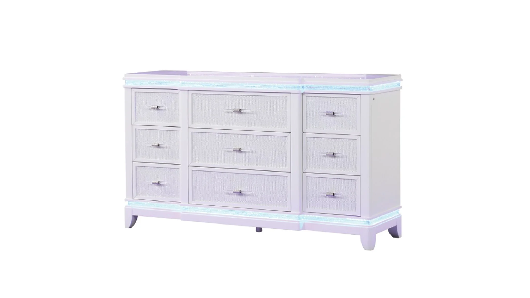 Opium King 5 Pc Bedroom Set Milky White - Image 6