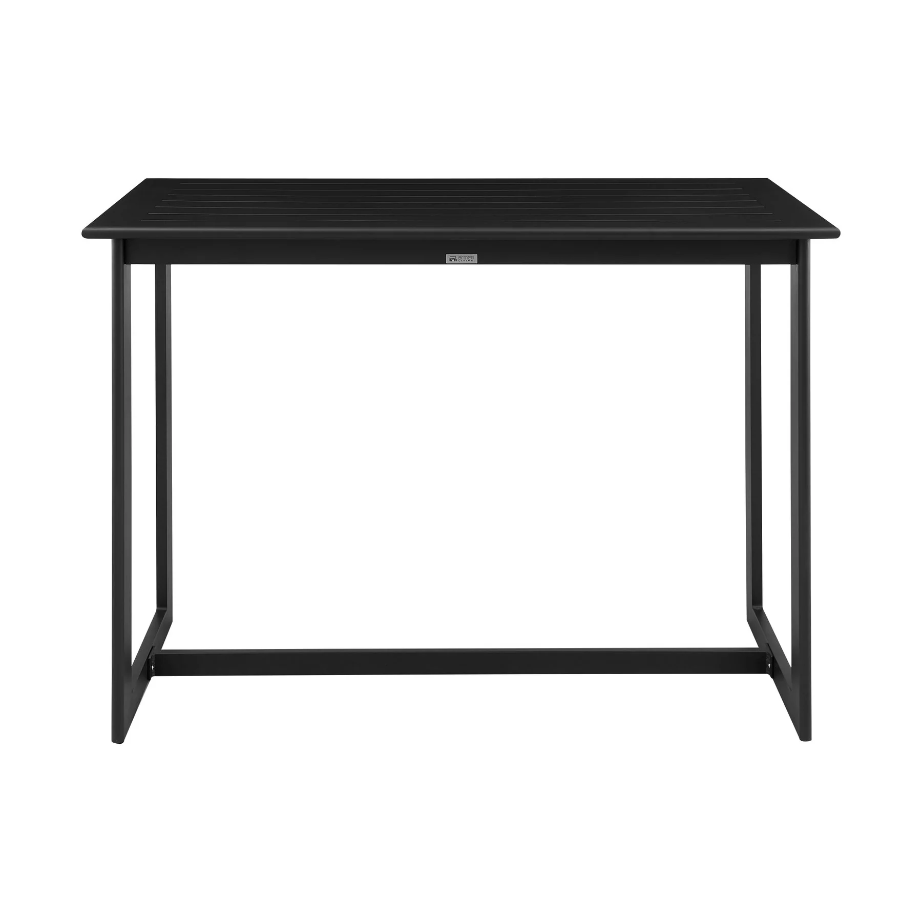 Orlando Outdoor Patio 5-Piece Bar Table Set in Aluminum with Gray Cushions - Image 4