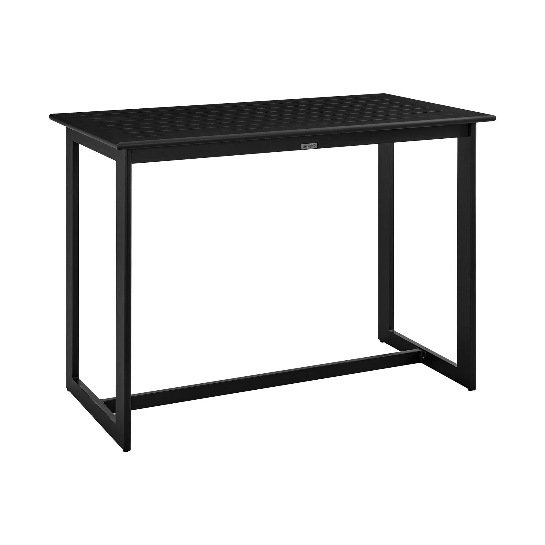 Orlando Outdoor Patio 5-Piece Bar Table Set in Aluminum with Gray Cushions - Image 5